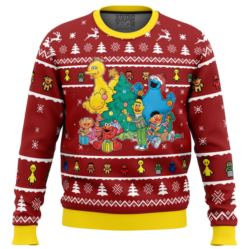 Buildercar - A Sesame Street Christmas Sesame Street Ugly Christmas Sweater 