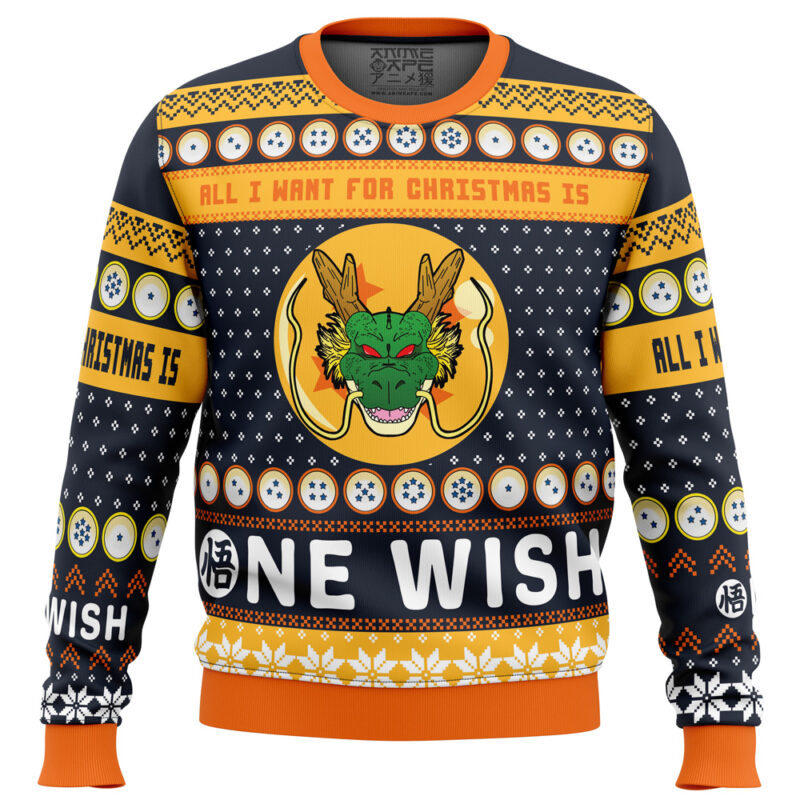 Buildercar - A Very Shenron Christmas Dragon Ball Z Ugly Christmas Sweater 