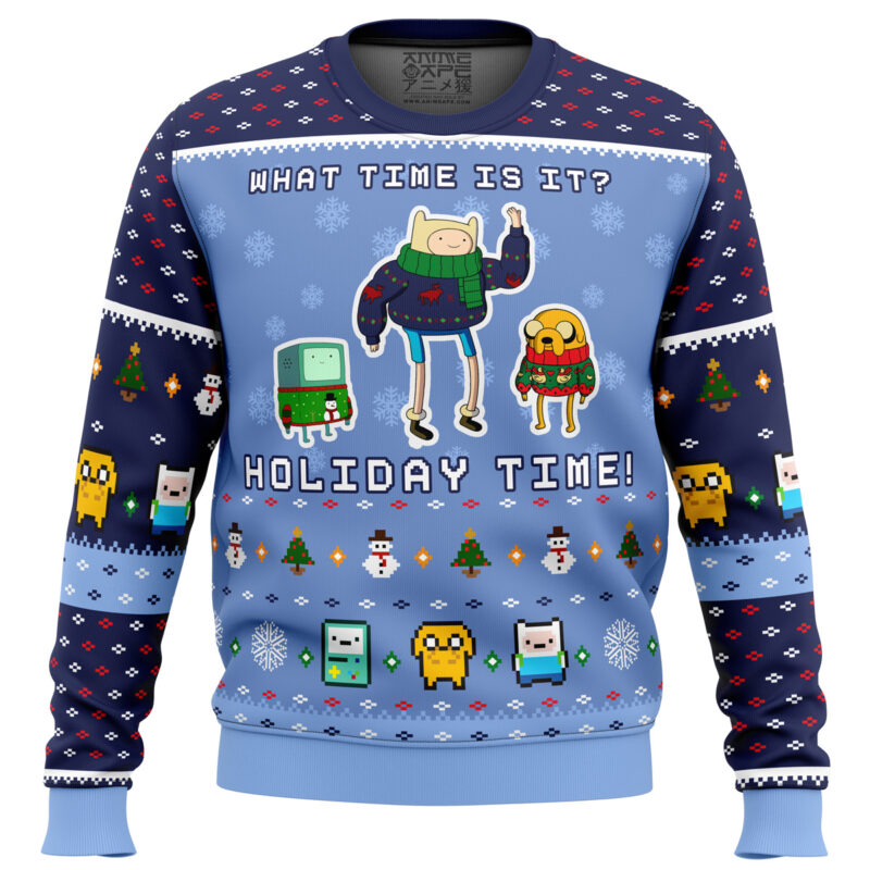 Buildercar - Adventure Time Christmas Time Ugly Christmas Sweater 