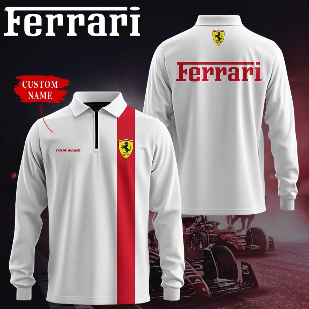 Buildercar -  Customized Long Sleeve Polo FERRARI hm31102573