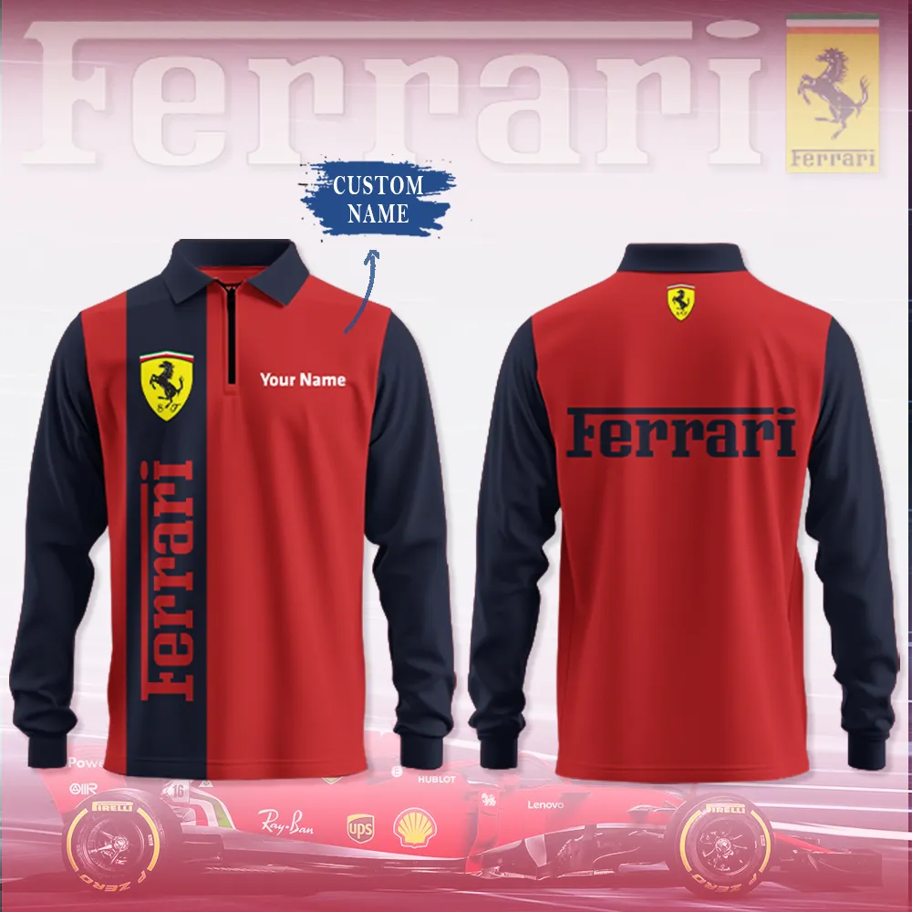 Buildercar -  Customized Long Sleeve Polo FERRARI hm31102576