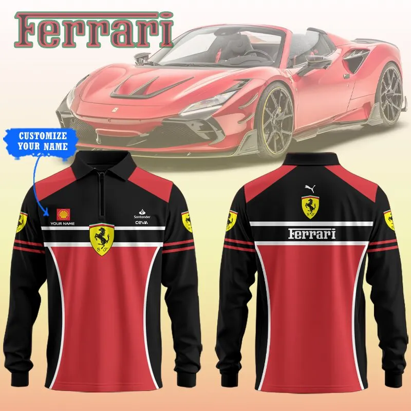 Buildercar -  Customized Long Sleeve Polo FERRARI hm31102577
