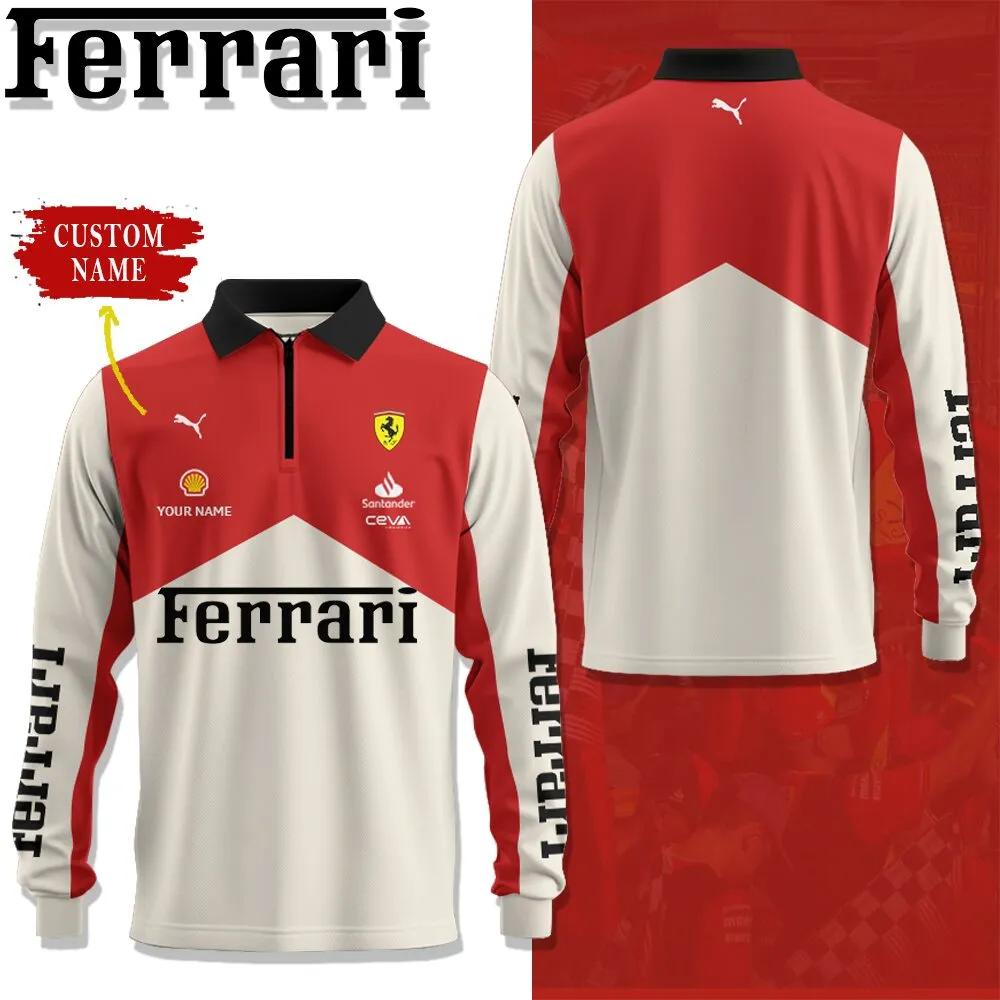 Buildercar -  Customized Long Sleeve Polo FERRARI hm31102578