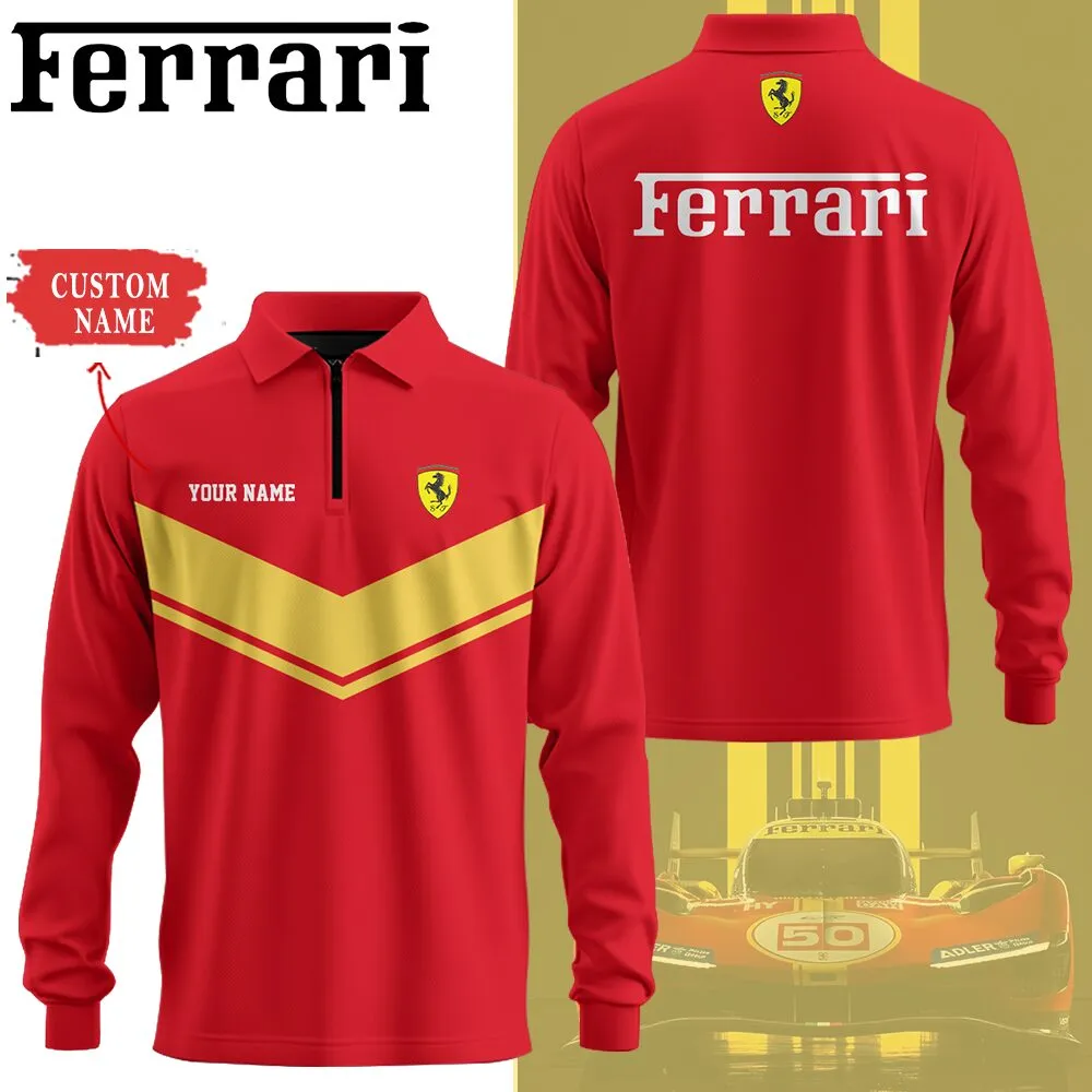 Buildercar -  Customized Long Sleeve Polo FERRARI hm31102579