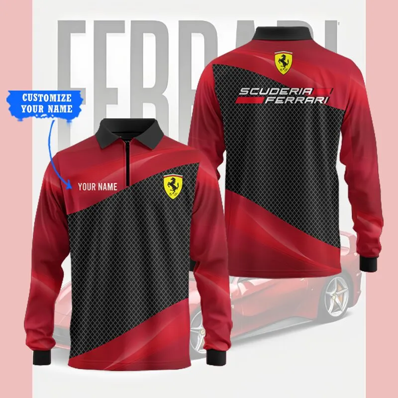 Buildercar -  Customized Long Sleeve Polo FERRARI hm31102581