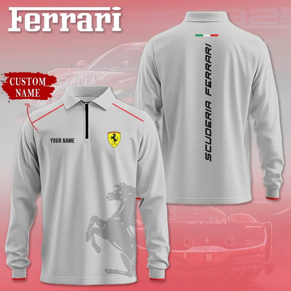 Buildercar -  Customized Long Sleeve Polo FERRARI hm31102582