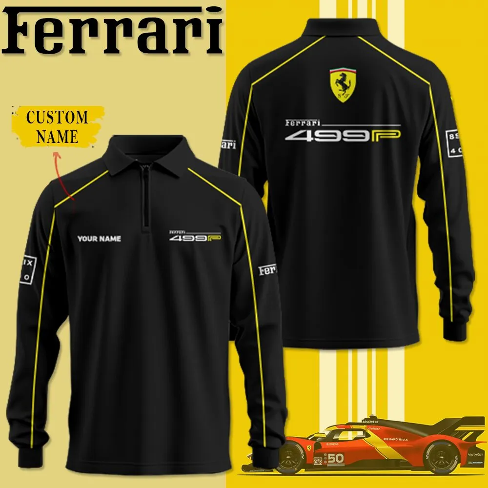 Buildercar -  Customized Long Sleeve Polo FERRARI hm31102583