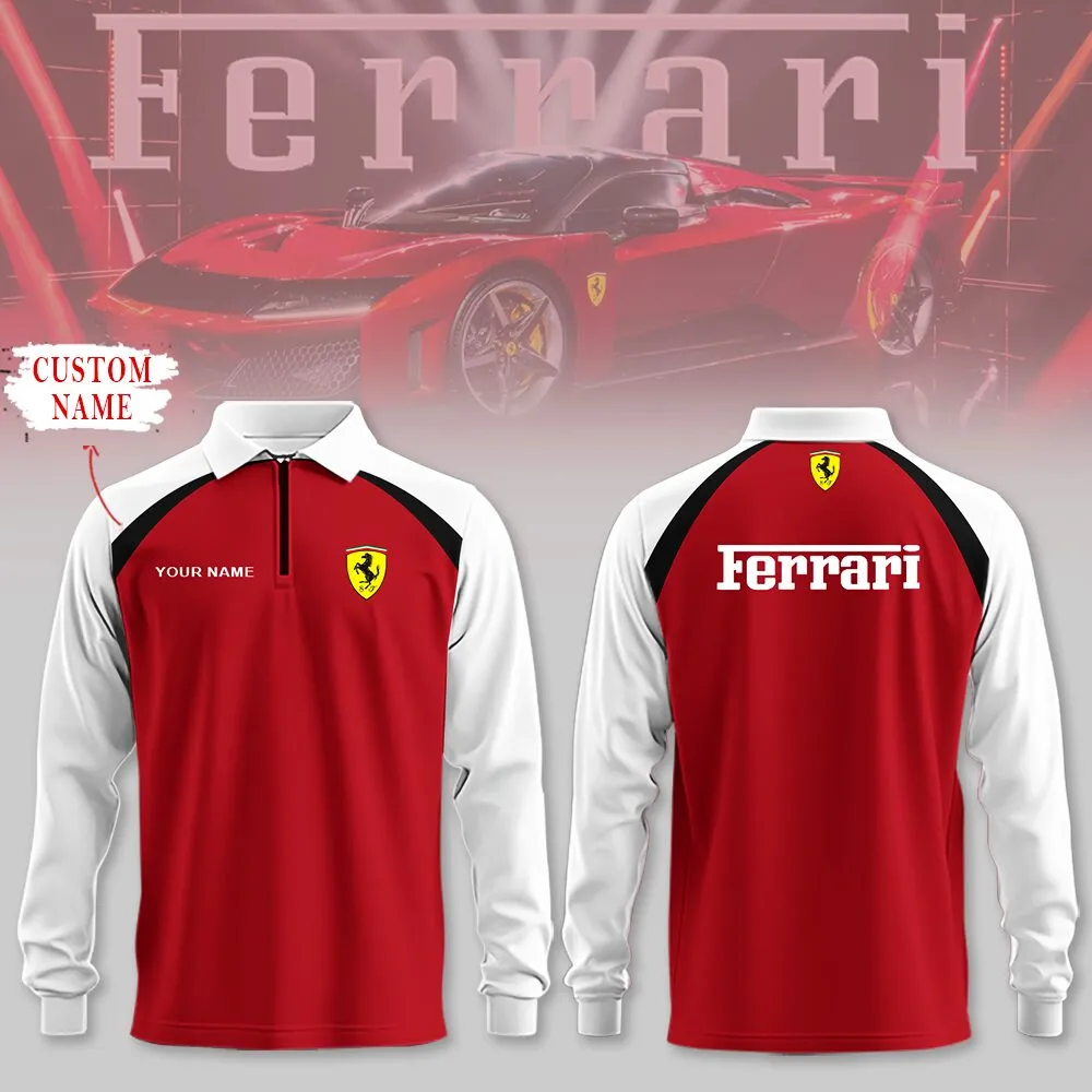 Buildercar -  Customized Long Sleeve Polo FERRARI hm31102584