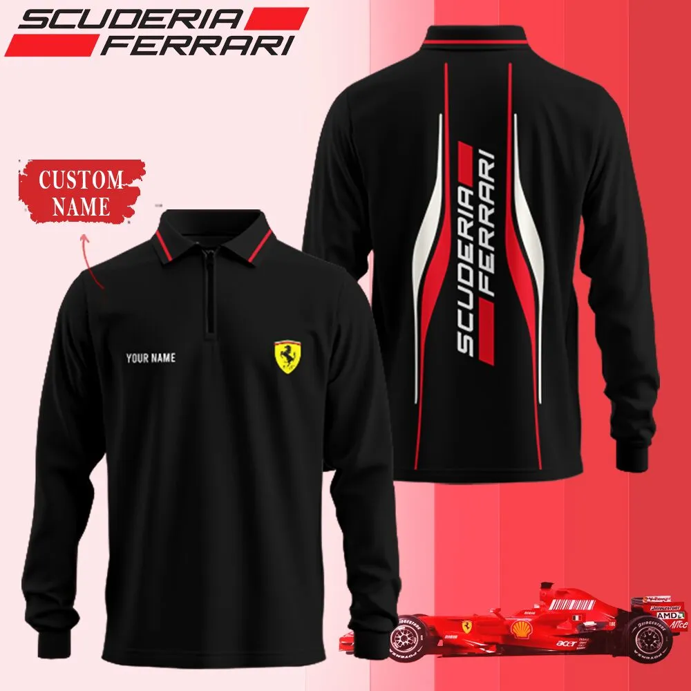 Buildercar -  Customized Long Sleeve Polo FERRARI hm31102585