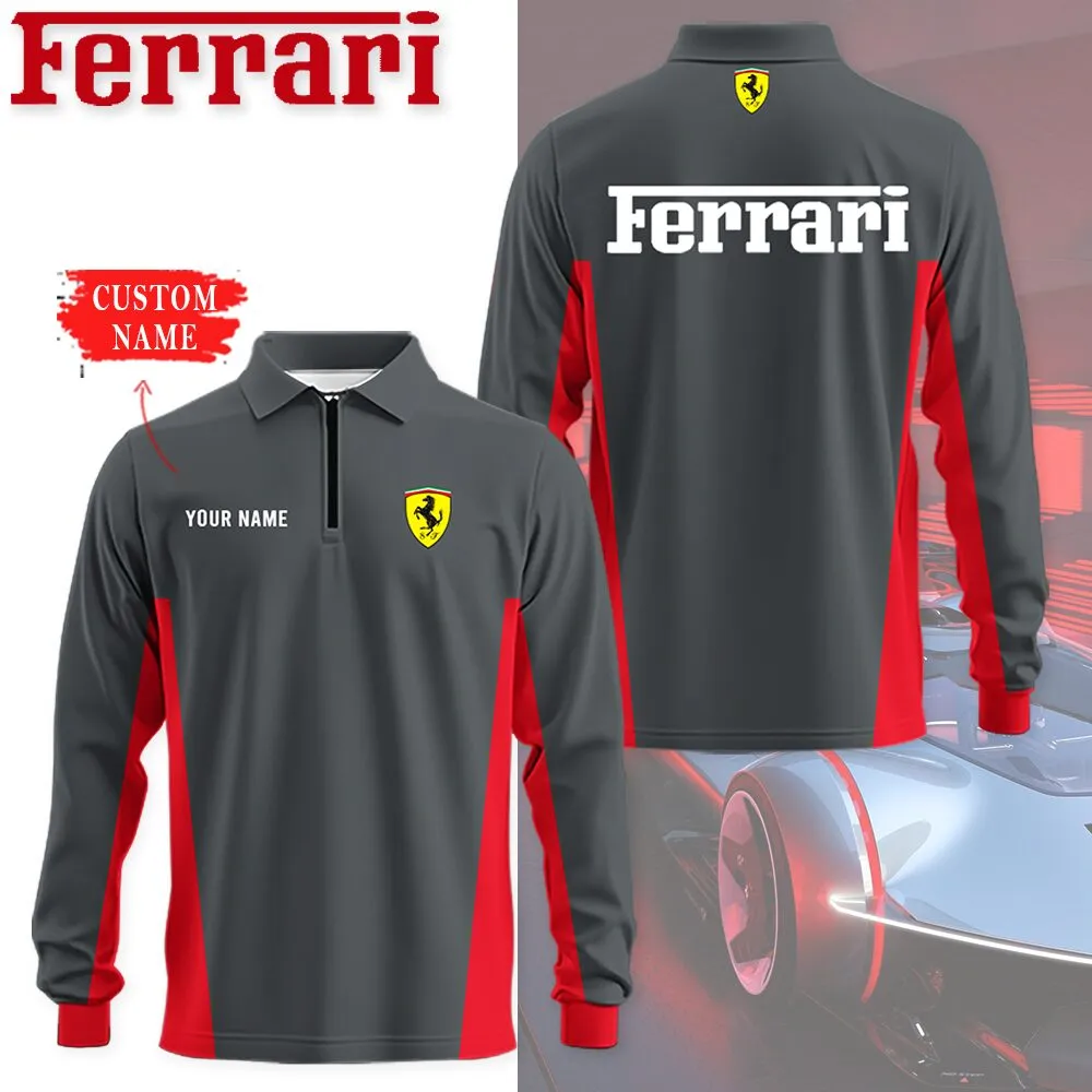 Buildercar -  Customized Long Sleeve Polo FERRARI hm31102586