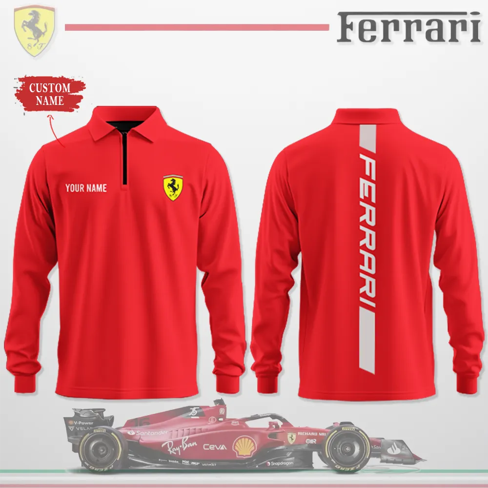 Buildercar -  Customized Long Sleeve Polo FERRARI hm31102587