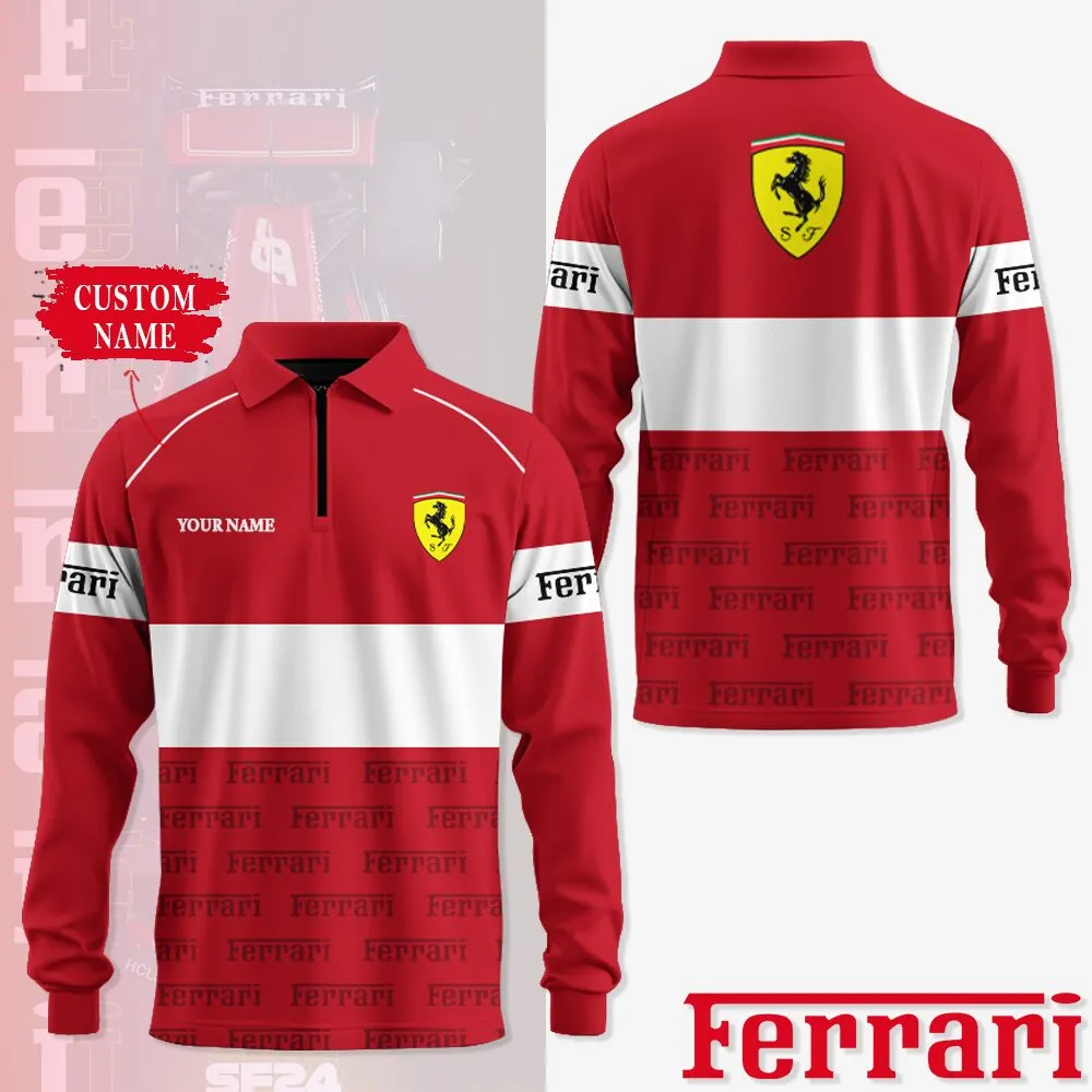 Buildercar -  Customized Long Sleeve Polo FERRARI hm31102588