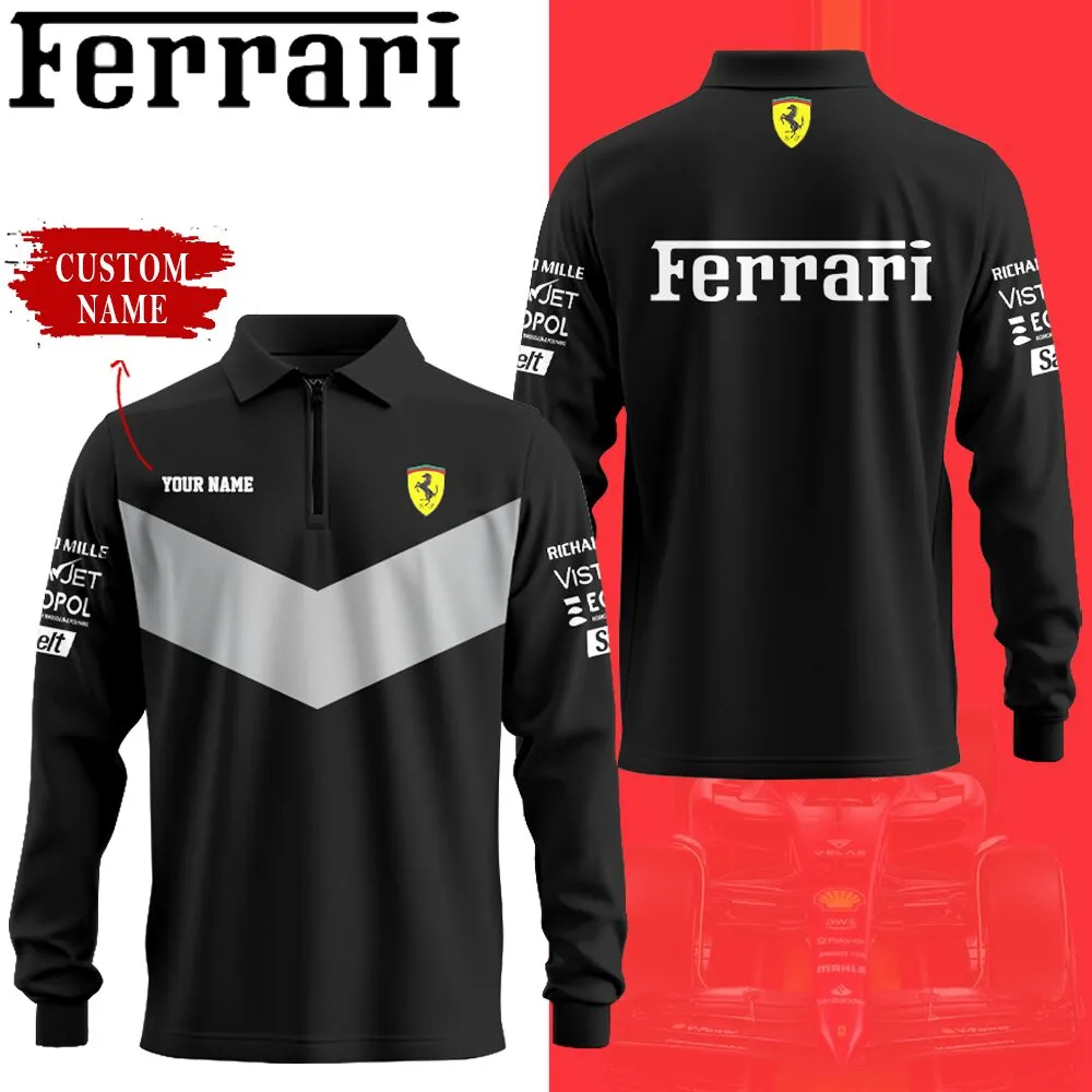 Buildercar -  Customized Long Sleeve Polo FERRARI hm31102591