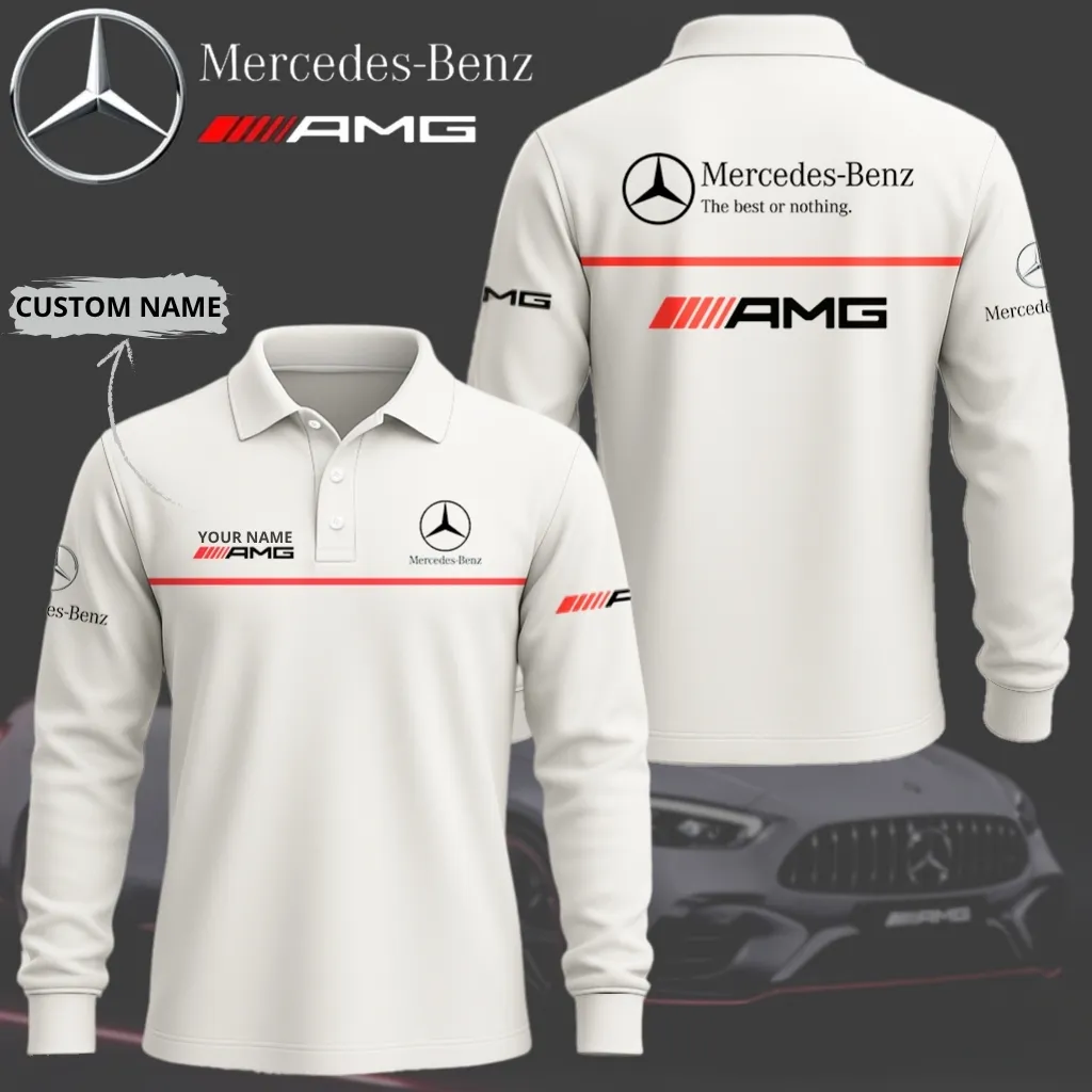 Buildercar -  Customized Men's Long Sleeve Polo MERCEDES hm31102611