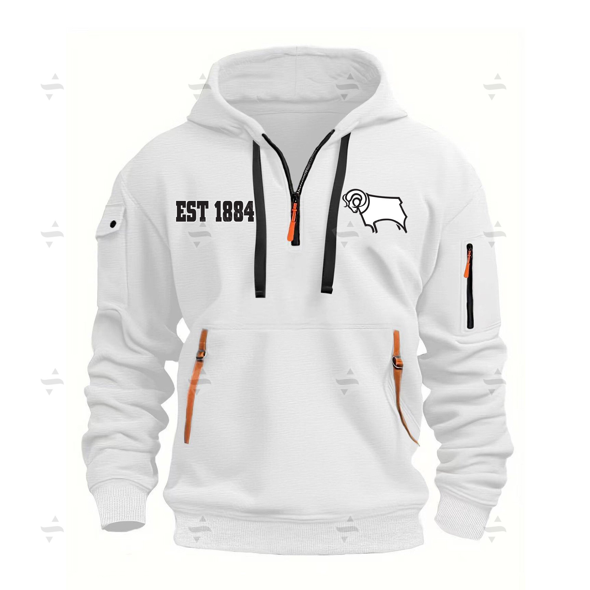 Buildercar - EPL - Derby County F.C. - Hoodie Half Zipper