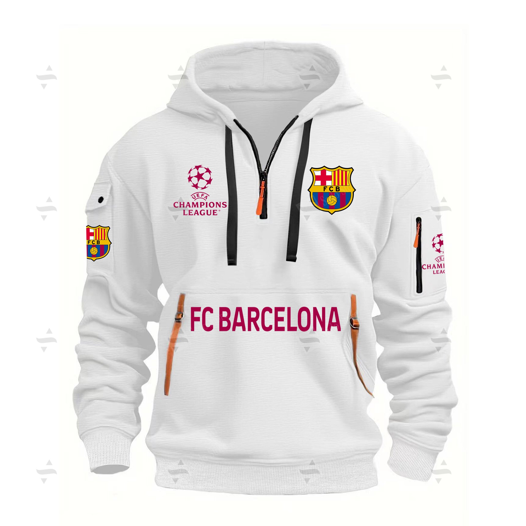 Buildercar - EPL - Fc Barcelona - Hoodie Half Zipper