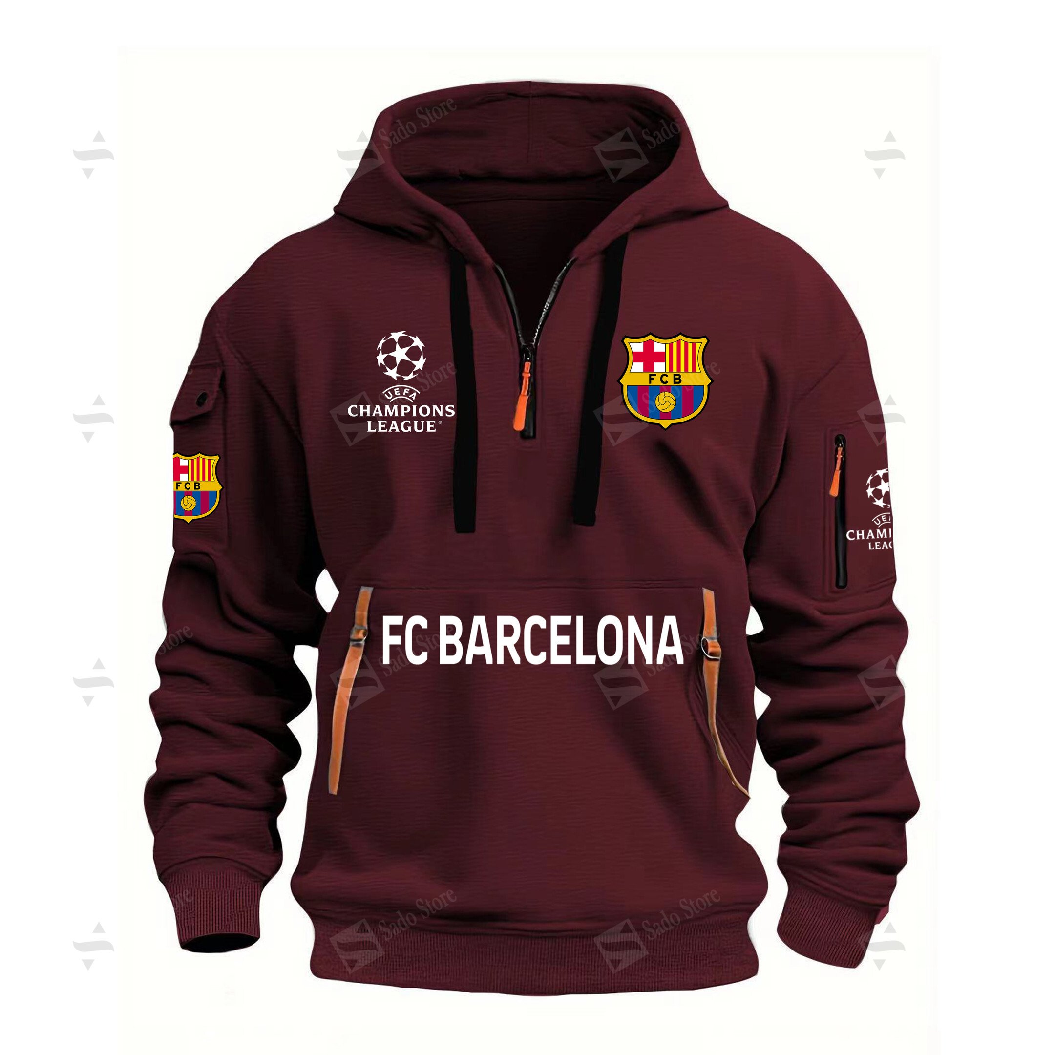 Buildercar - EPL - Fc Barcelona - Hoodie Half Zipper