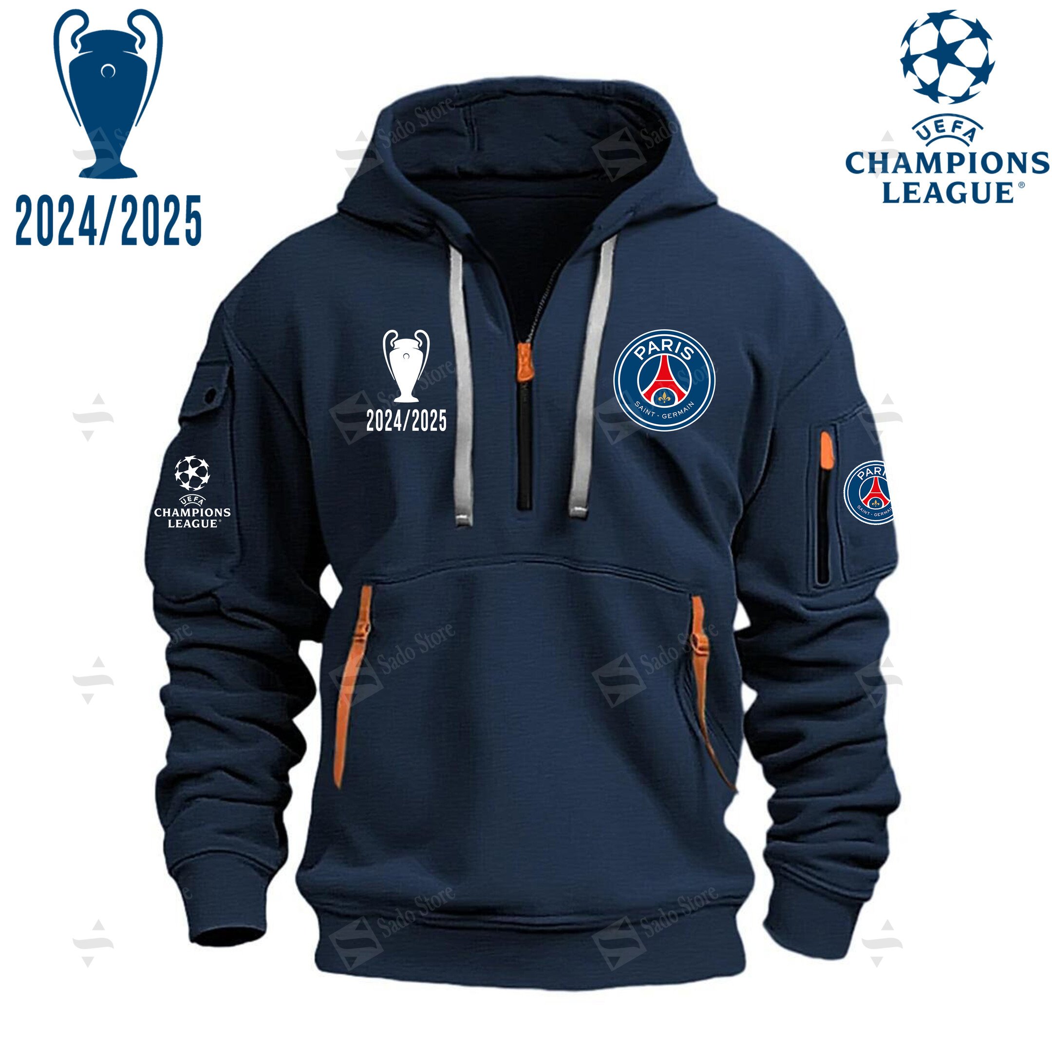 Buildercar - EPL - Hoodie Half Zipper - Paris Saint-Germain Fc