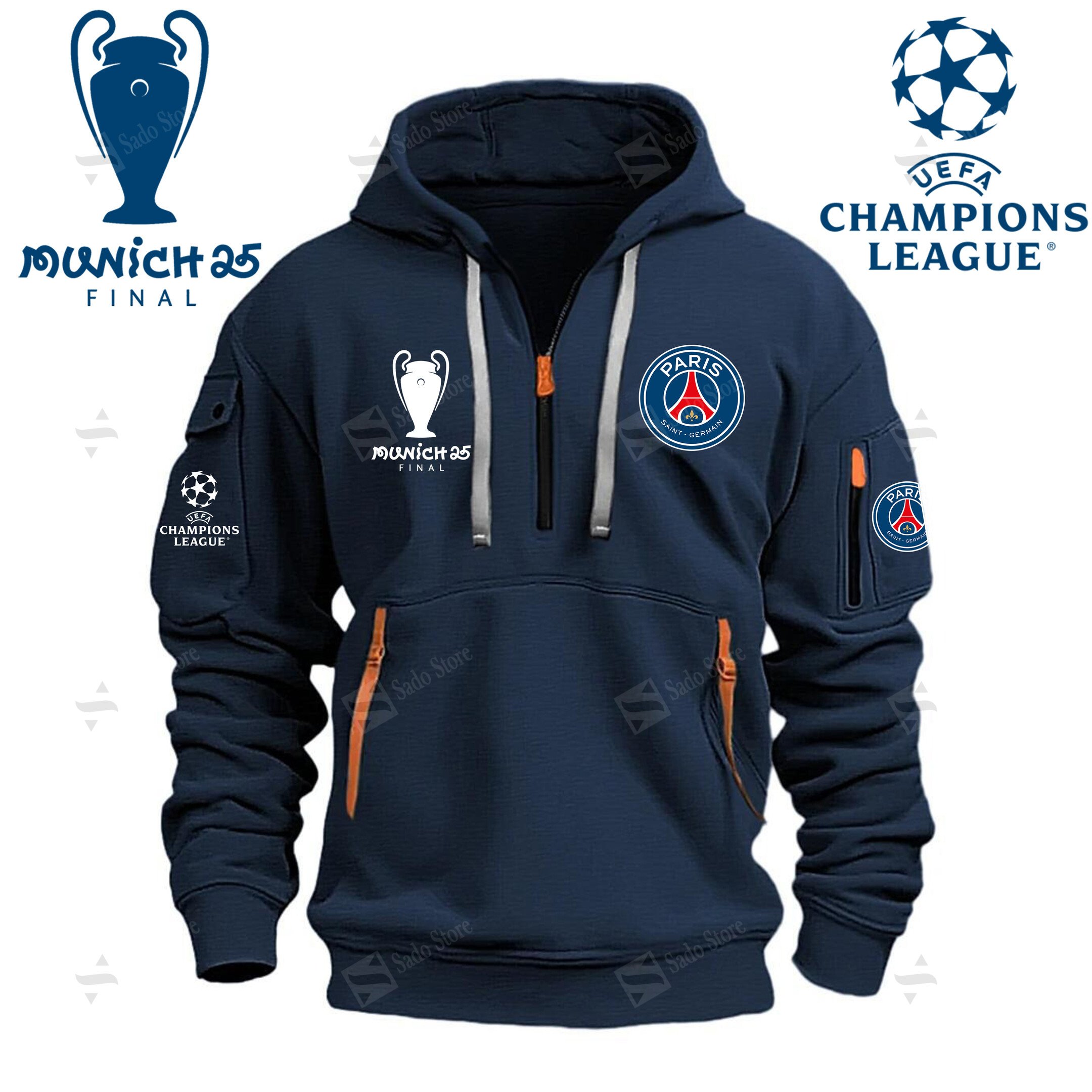 Buildercar - EPL - Hoodie Half Zipper - Paris Saint-Germain Fc