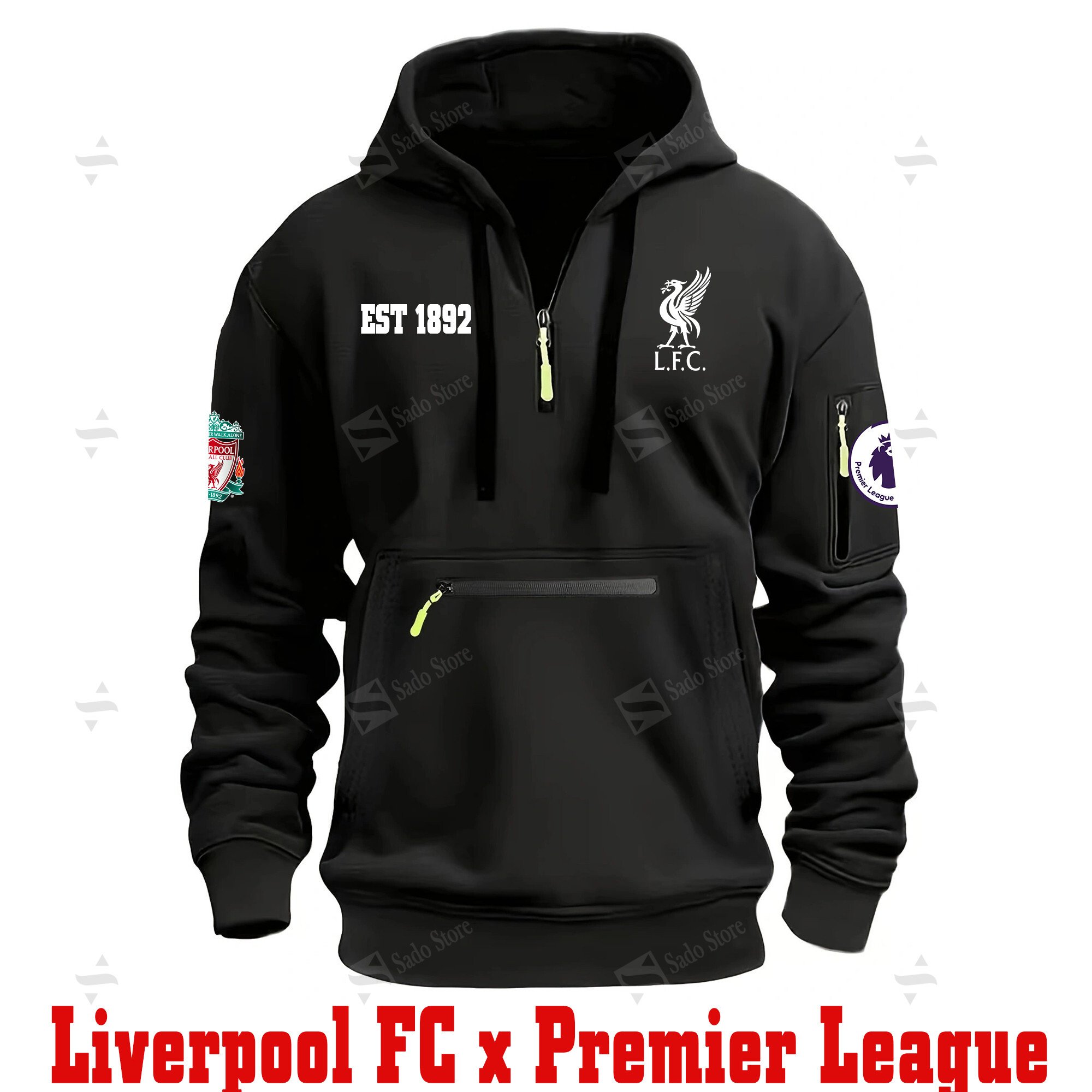 Buildercar - EPL - Premier League X Liverpool F.C. - Half-Zip Hoodies