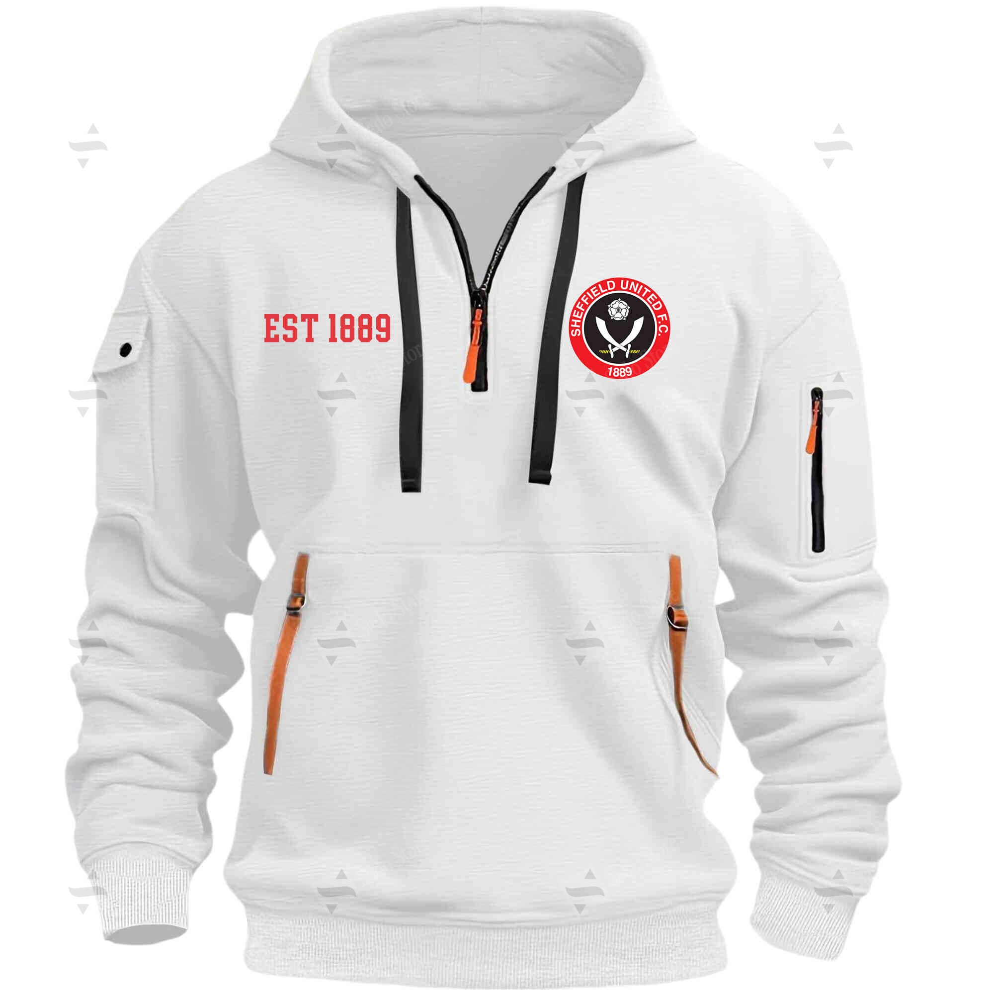 Buildercar - EPL - Sheffield United Fc - Hoodie Half Zipper