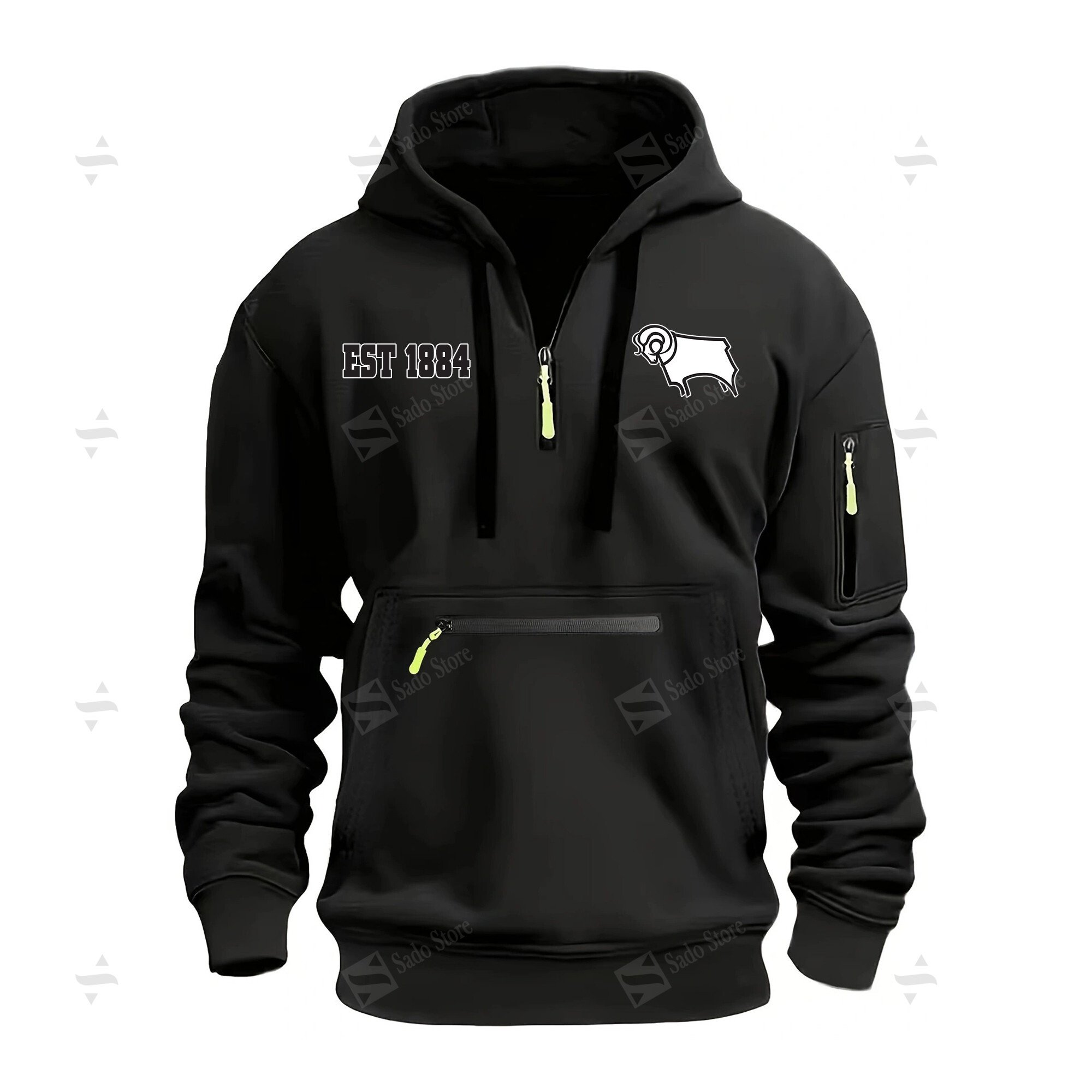 Buildercar - Fo - Der - Half-Zip Hoodies