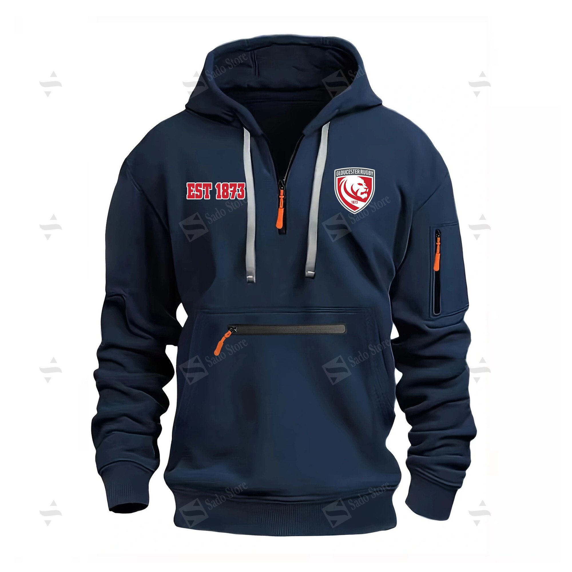 Buildercar - Gloucester Rugby - Half-Zip Hoodies