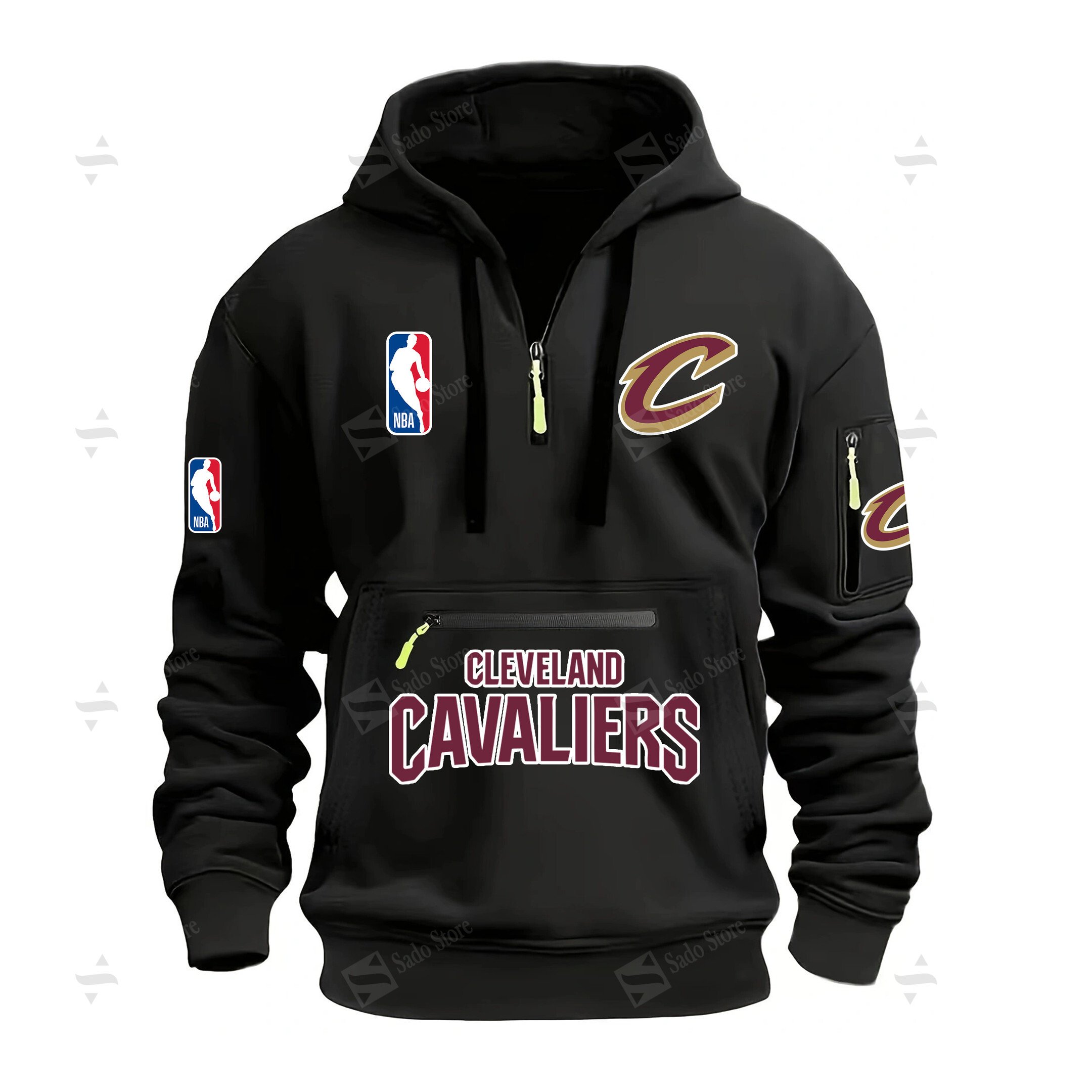 Buildercar - Half Zipper Hoodie - Cleveland Cavaliers
