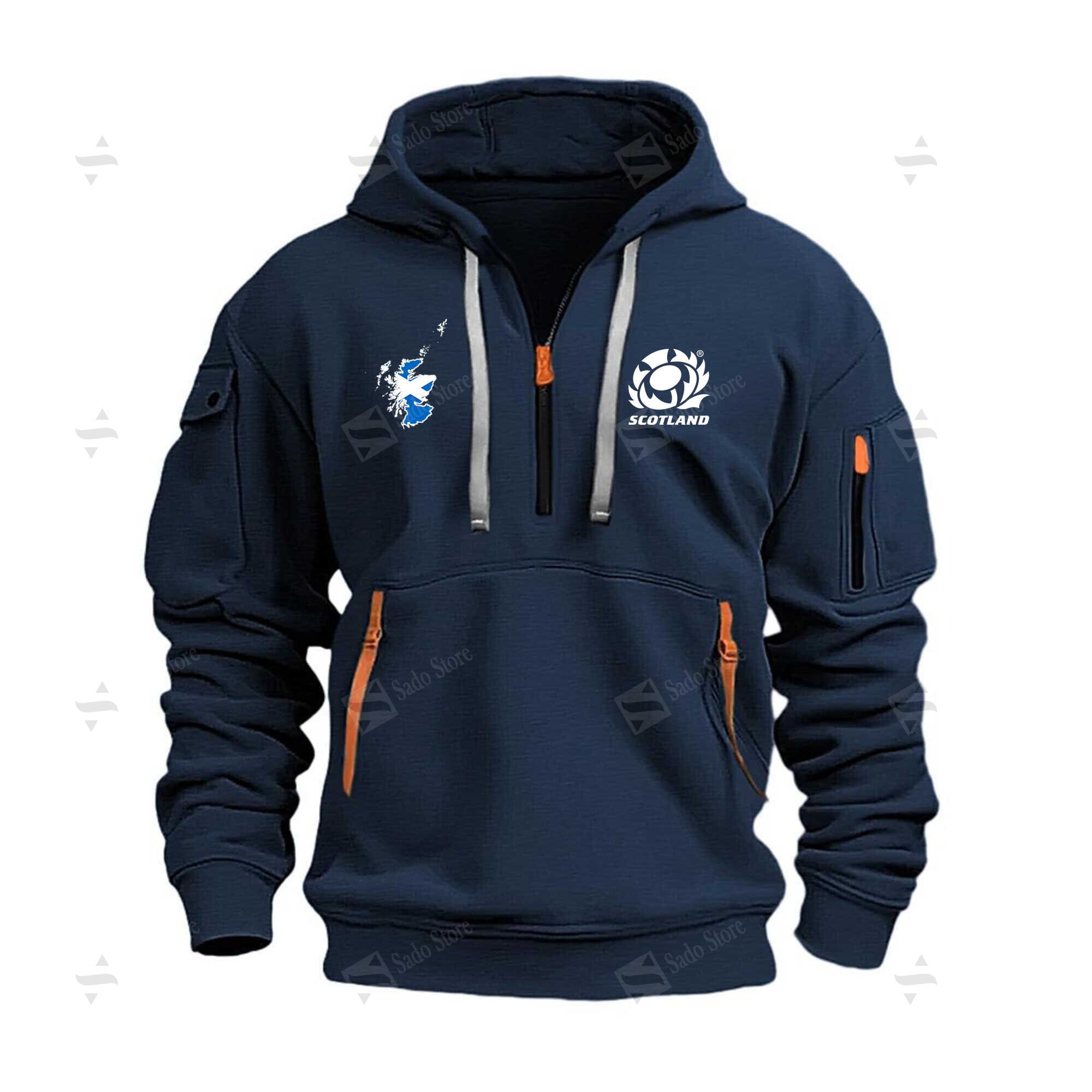 Buildercar - Hoodie Half Zipper - Scotland National Rugby Union Team