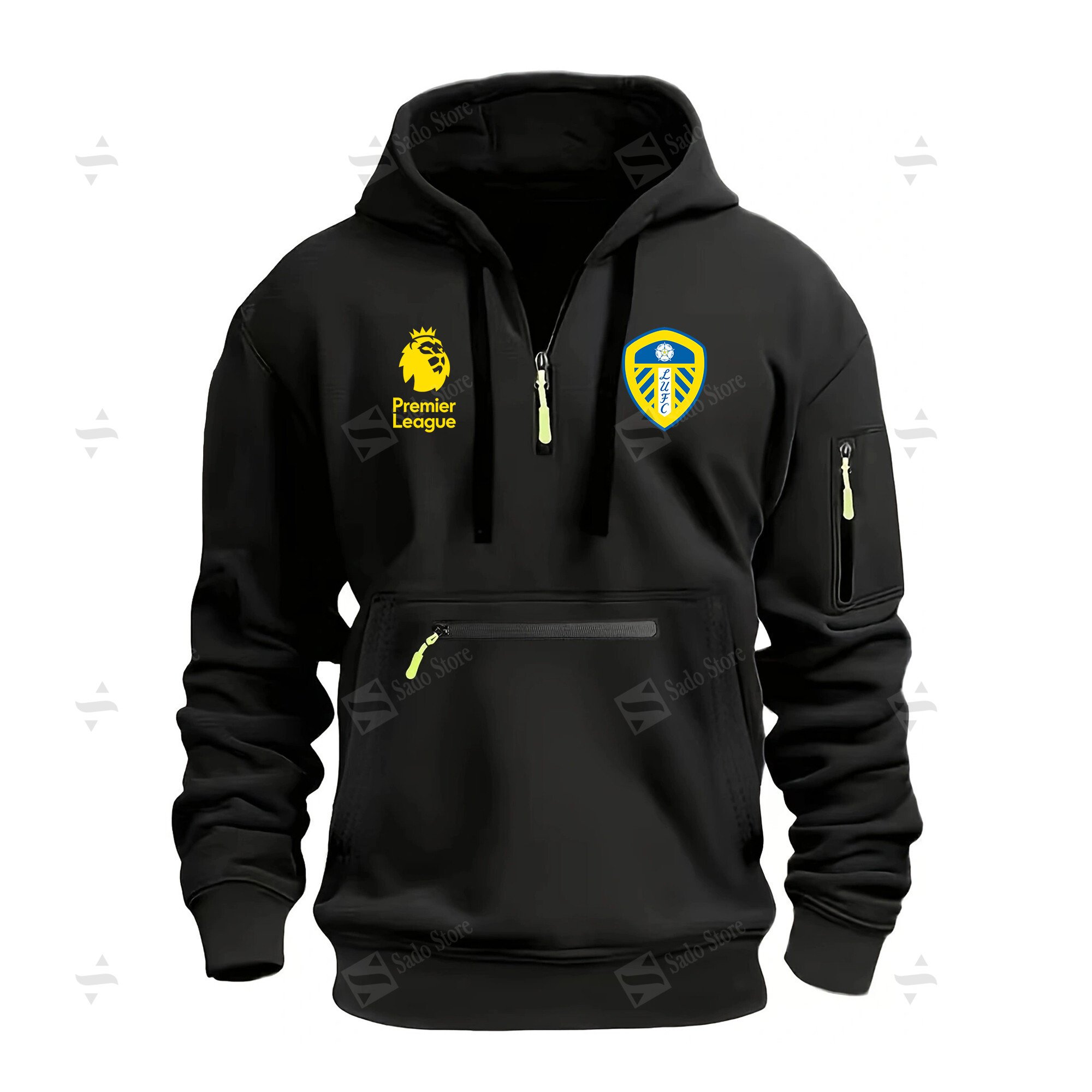 Buildercar - Leeds United - Half-Zip Hoodies