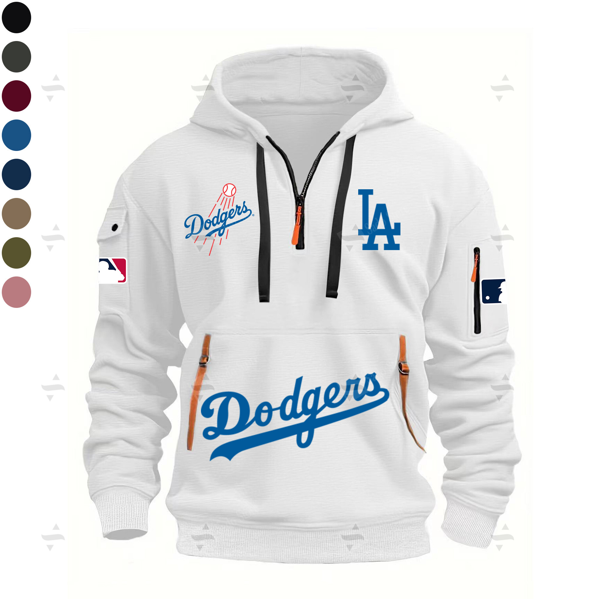 Buildercar - Los Angeles Dodgers - Hoodie Half Zipper