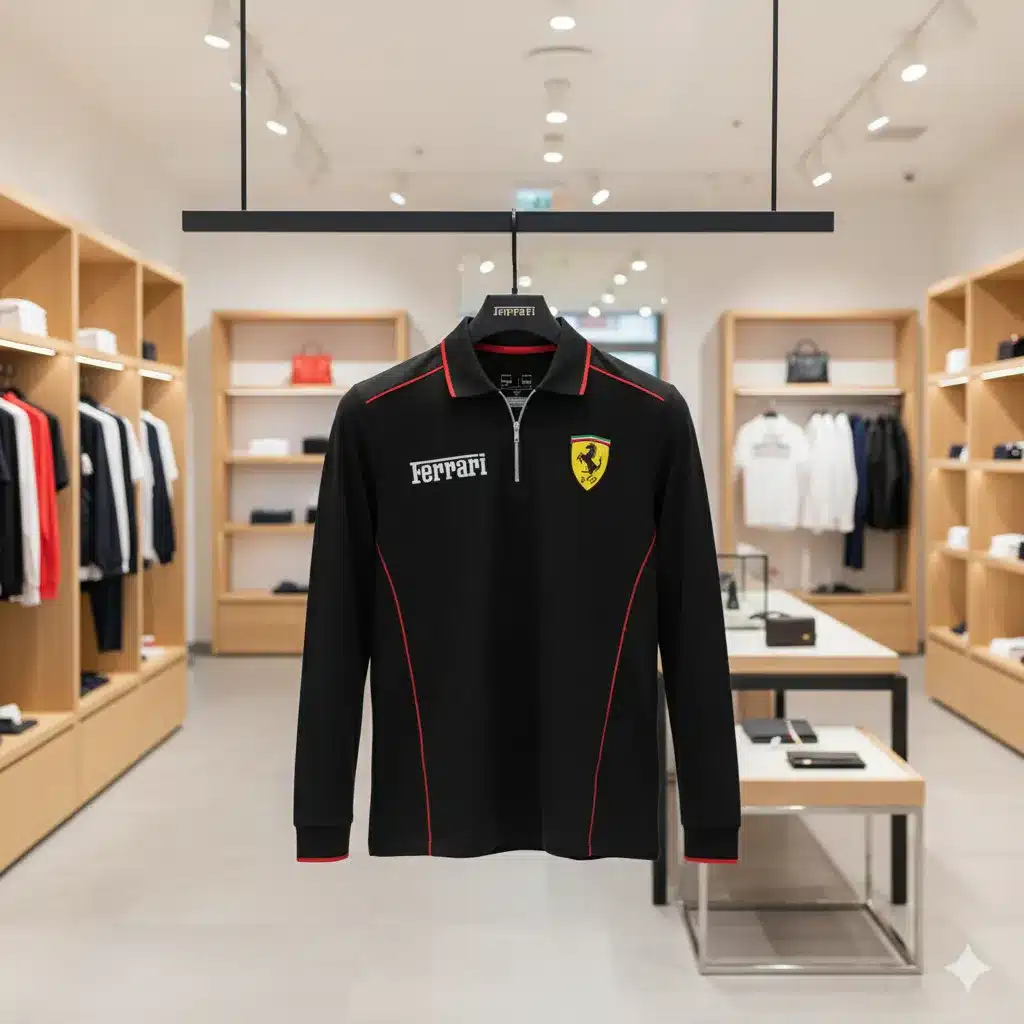 Buildercar - Men's Long Sleeve Polo FERRARI hm31102566 - Image 2