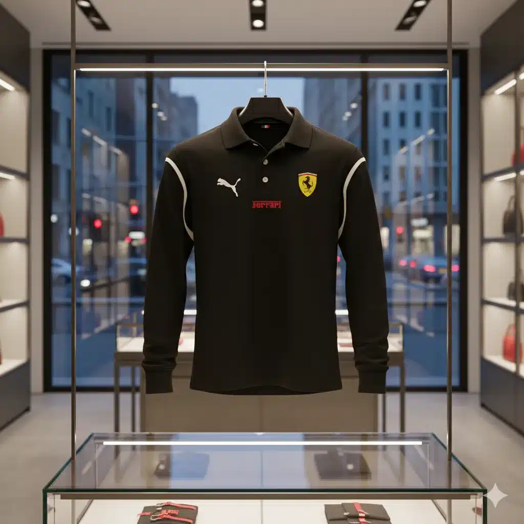 Buildercar - Men's Long Sleeve Polo FERRARI hm31102567 - Image 3