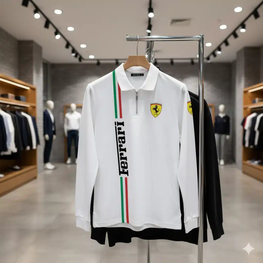 Buildercar - Men's Long Sleeve Polo FERRARI hm31102570 - Image 2