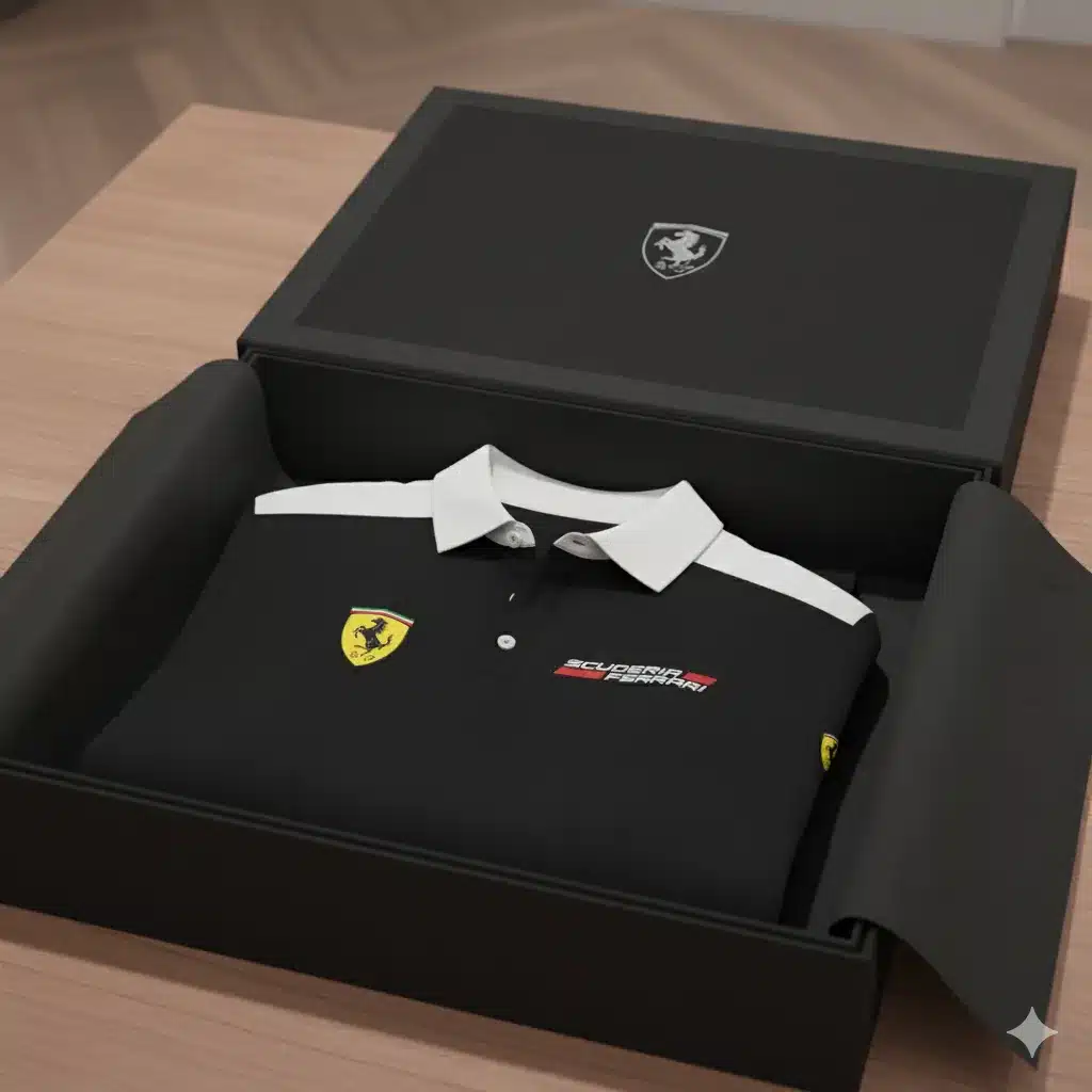 Buildercar - Men's Long Sleeve Polo FERRARI hm31102572 - Image 3