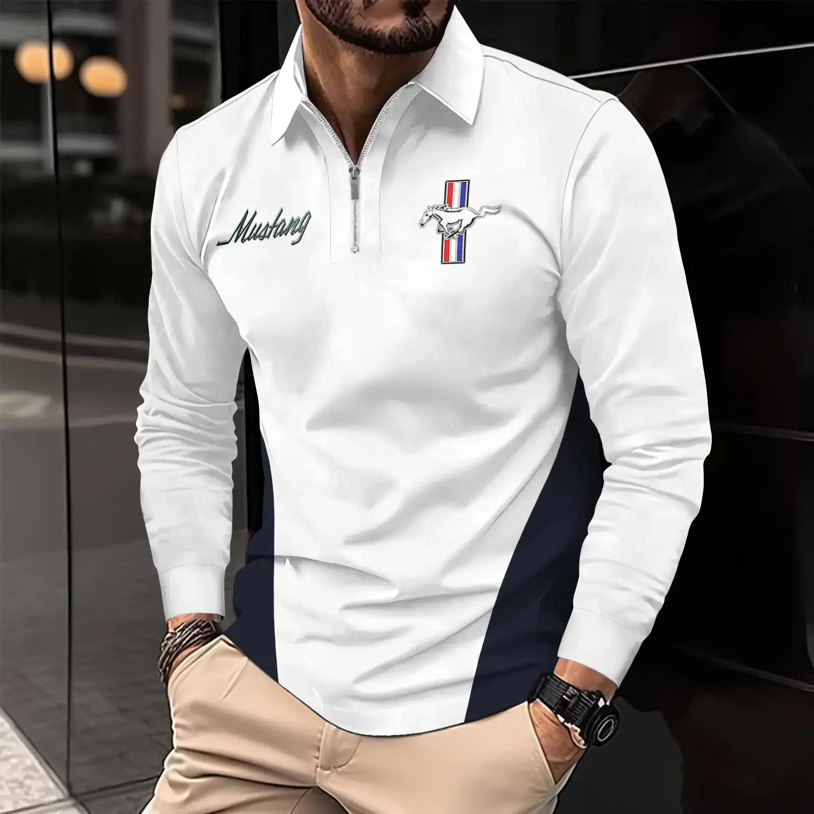 Buildercar -  Men's Long Sleeve Polo FORD hm31102508