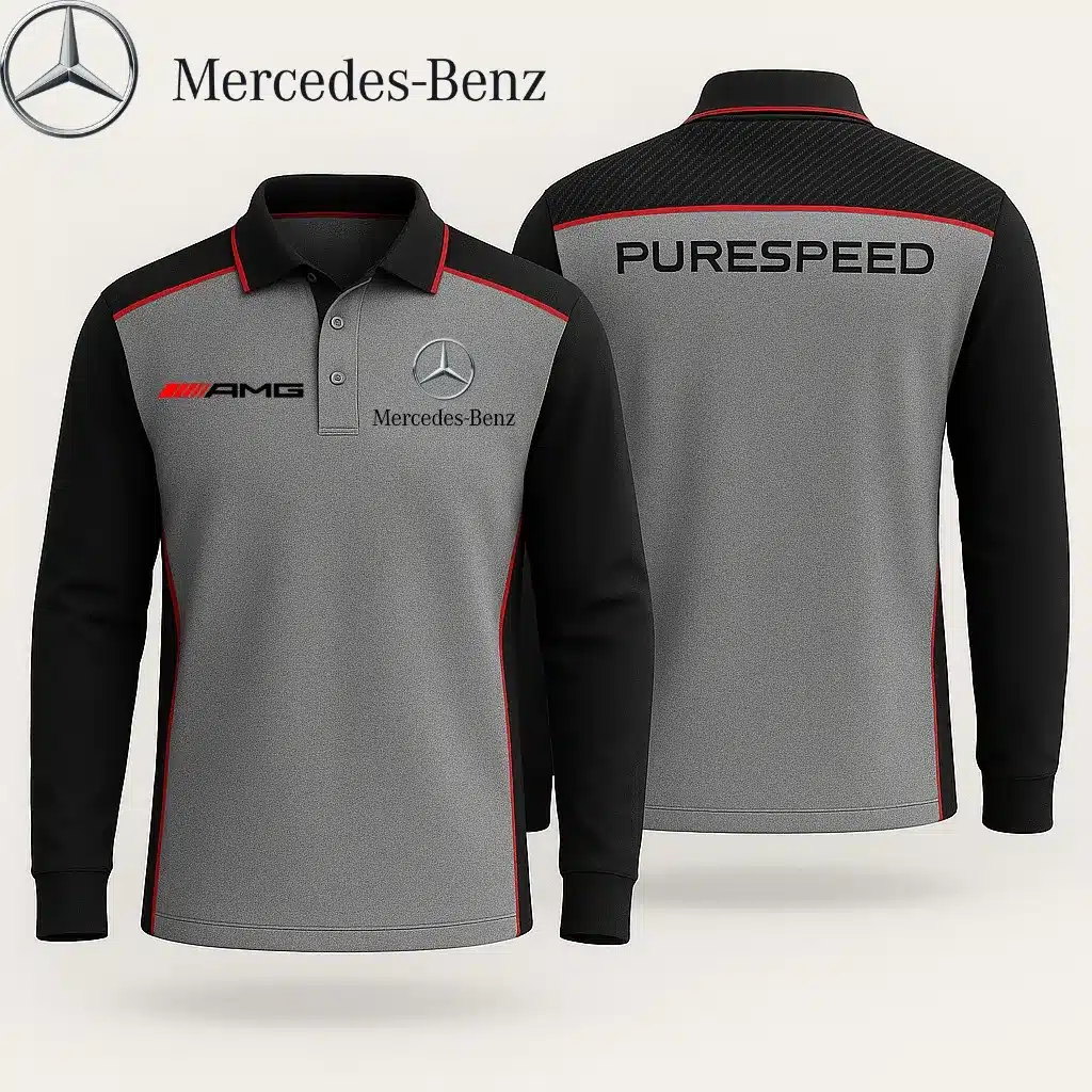 Buildercar -  Men's Long Sleeve Polo MERCEDES hm31102541