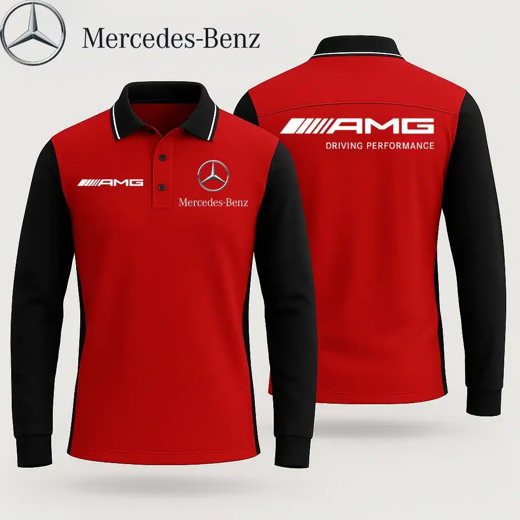 Buildercar -  Men's Long Sleeve Polo MERCEDES hm31102608