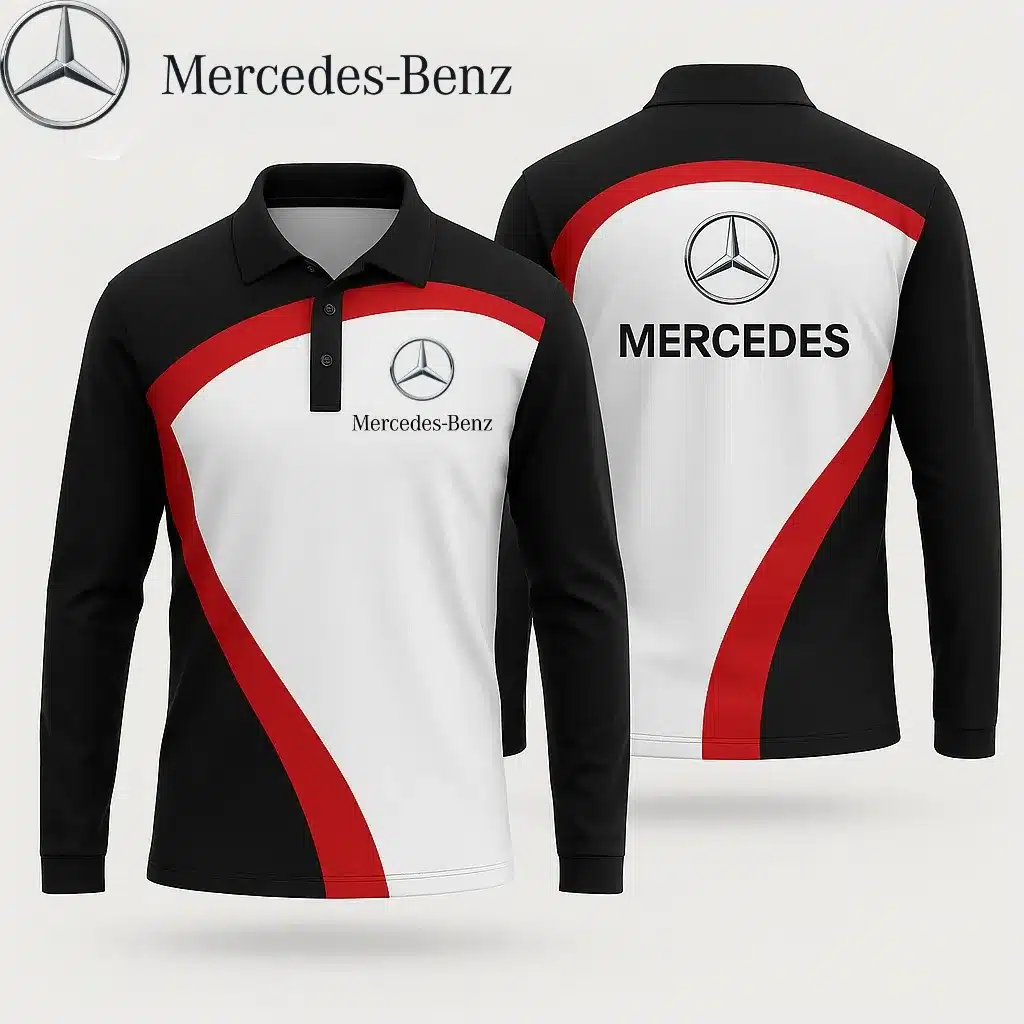 Buildercar -  Men's Long Sleeve Polo MERCEDES hm31102613