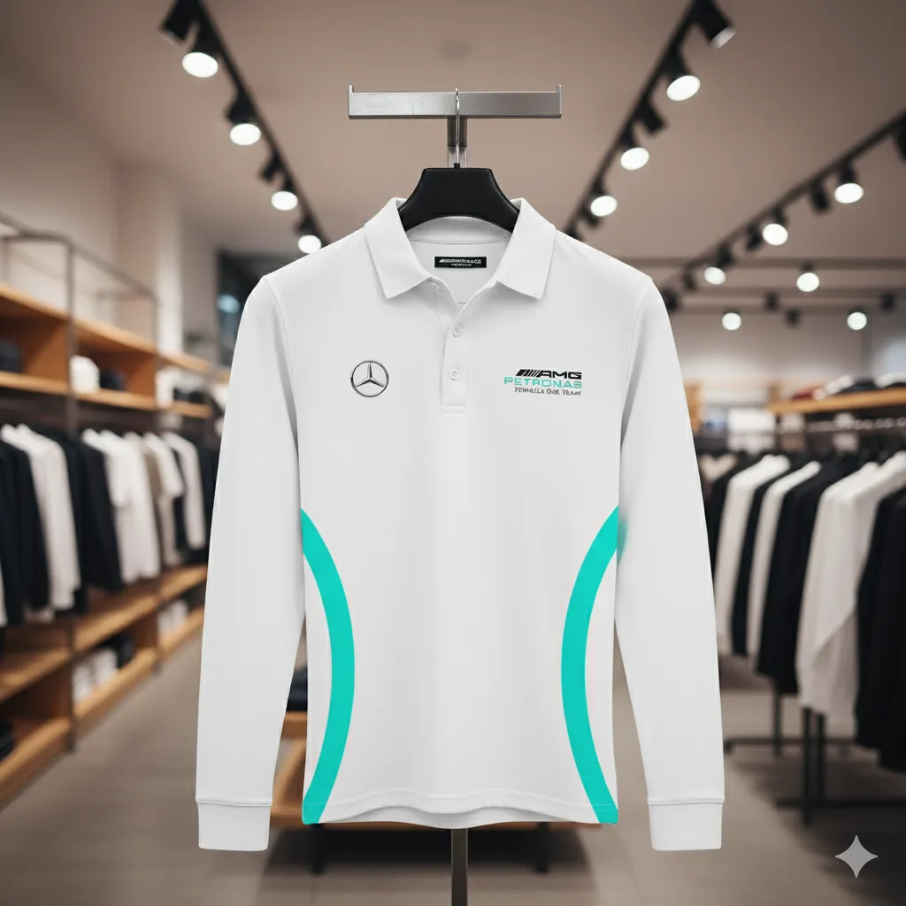 Buildercar - Men's Long Sleeve Polo MERCEDES hm31102615 - Image 2