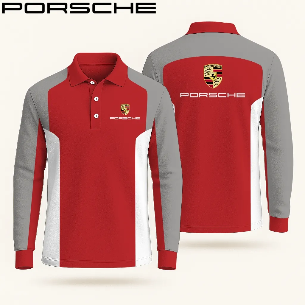 Buildercar -  Men's Long Sleeve Polo PORSCHE hm31102529