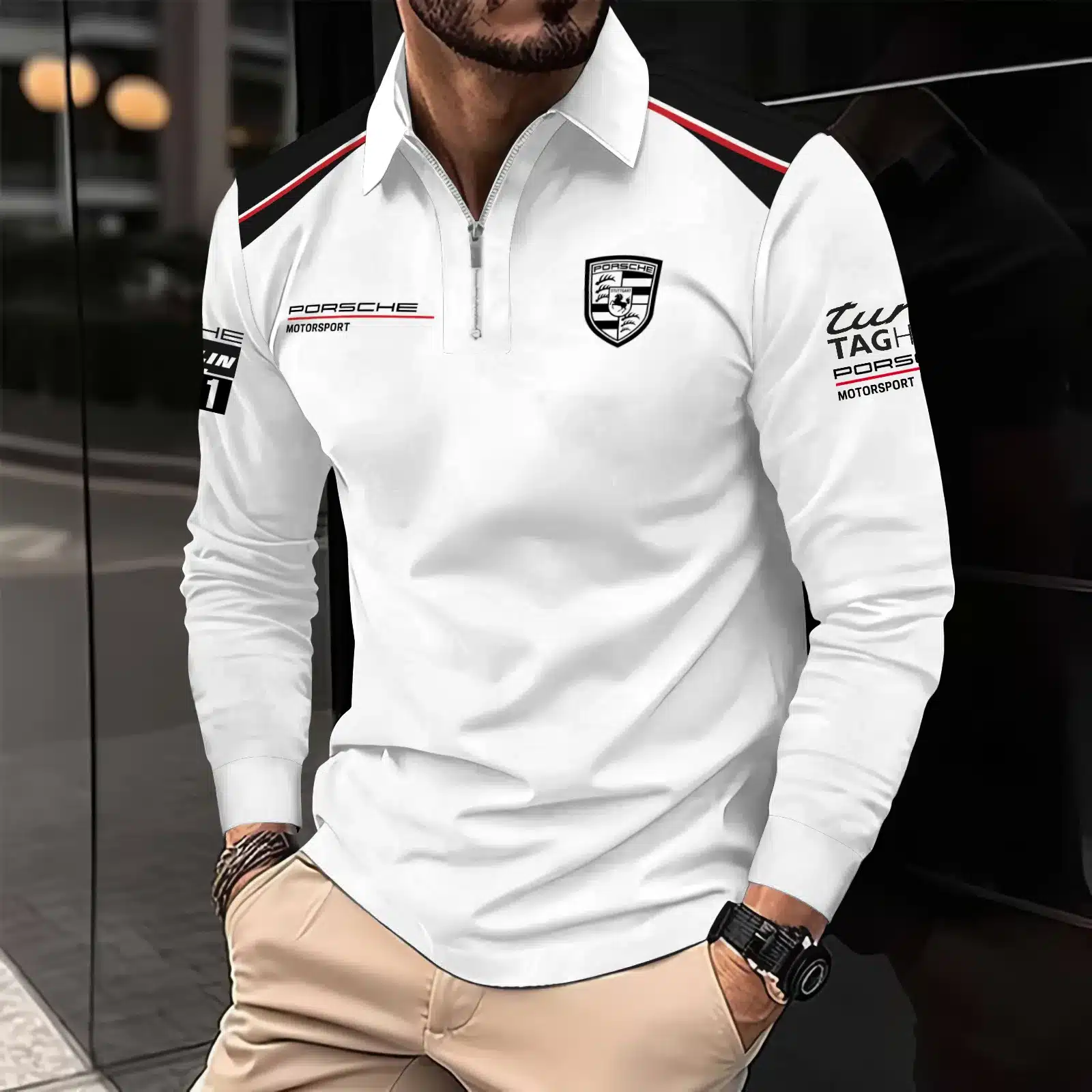 Buildercar -  Men's Long Sleeve Polo PORSCHE hm31102532
