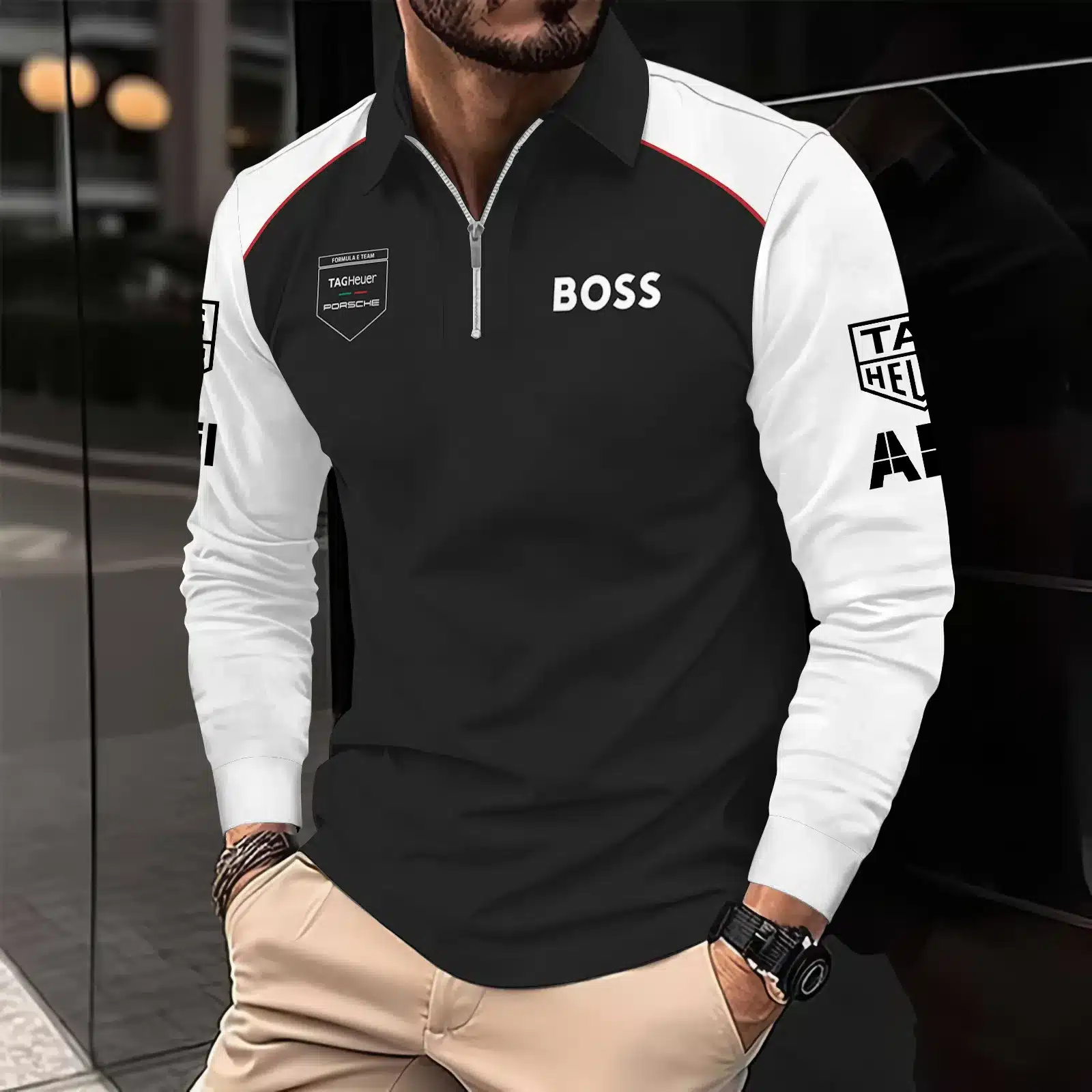 Buildercar -  Men's Long Sleeve Polo PORSCHE hm31102535