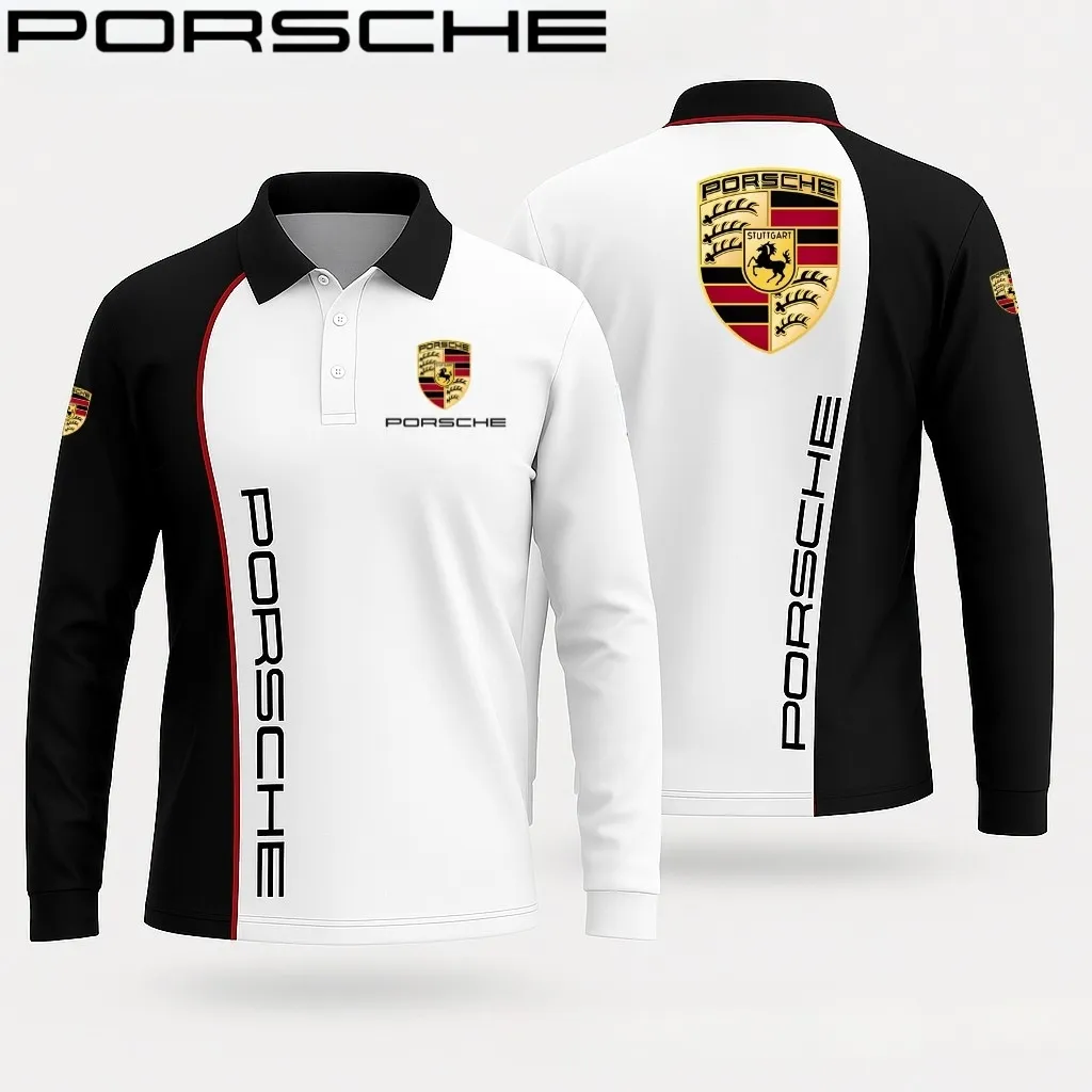 Buildercar -  Men's Long Sleeve Polo PORSCHE hm31102536