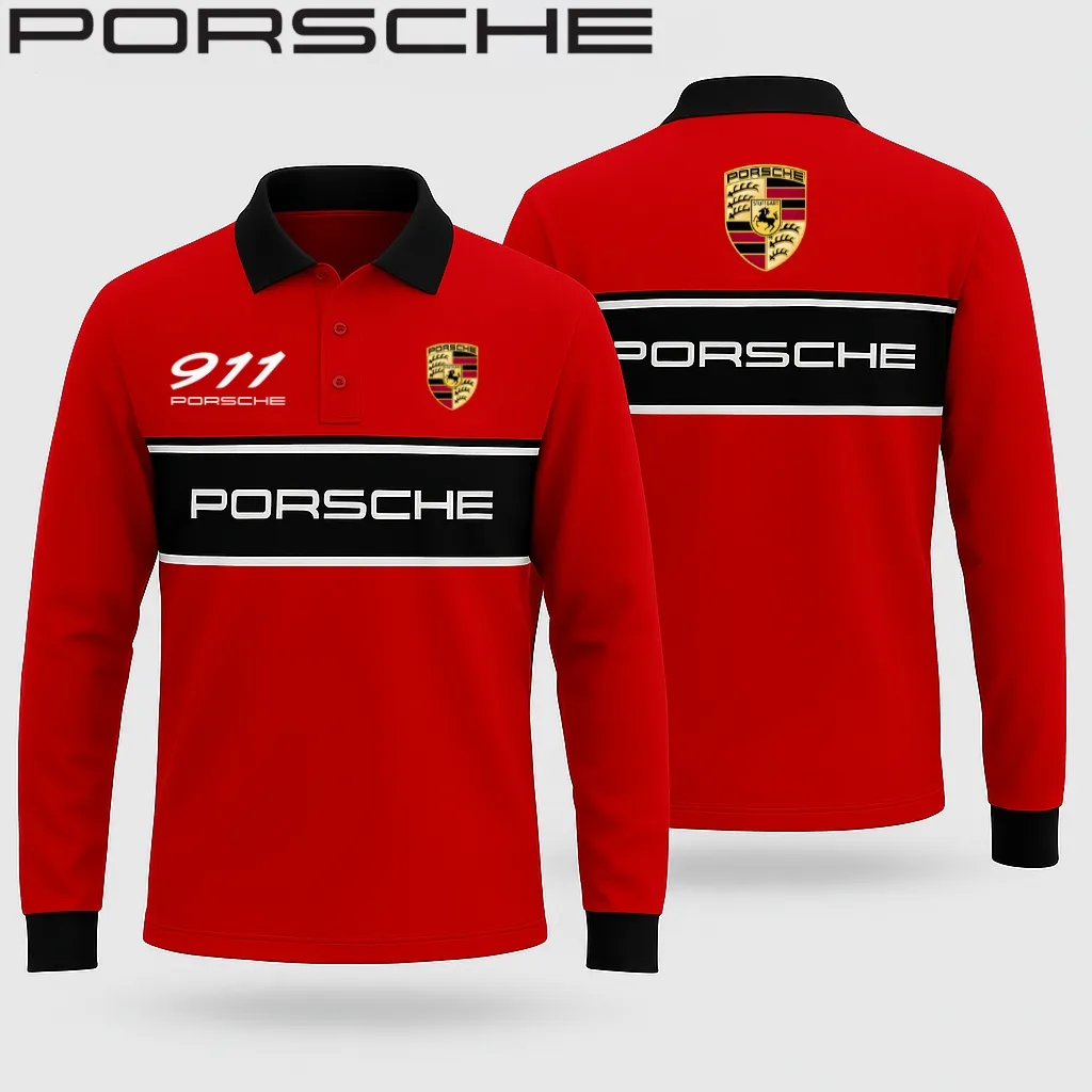 Buildercar -  Men's Long Sleeve Polo PORSCHE hm31102537