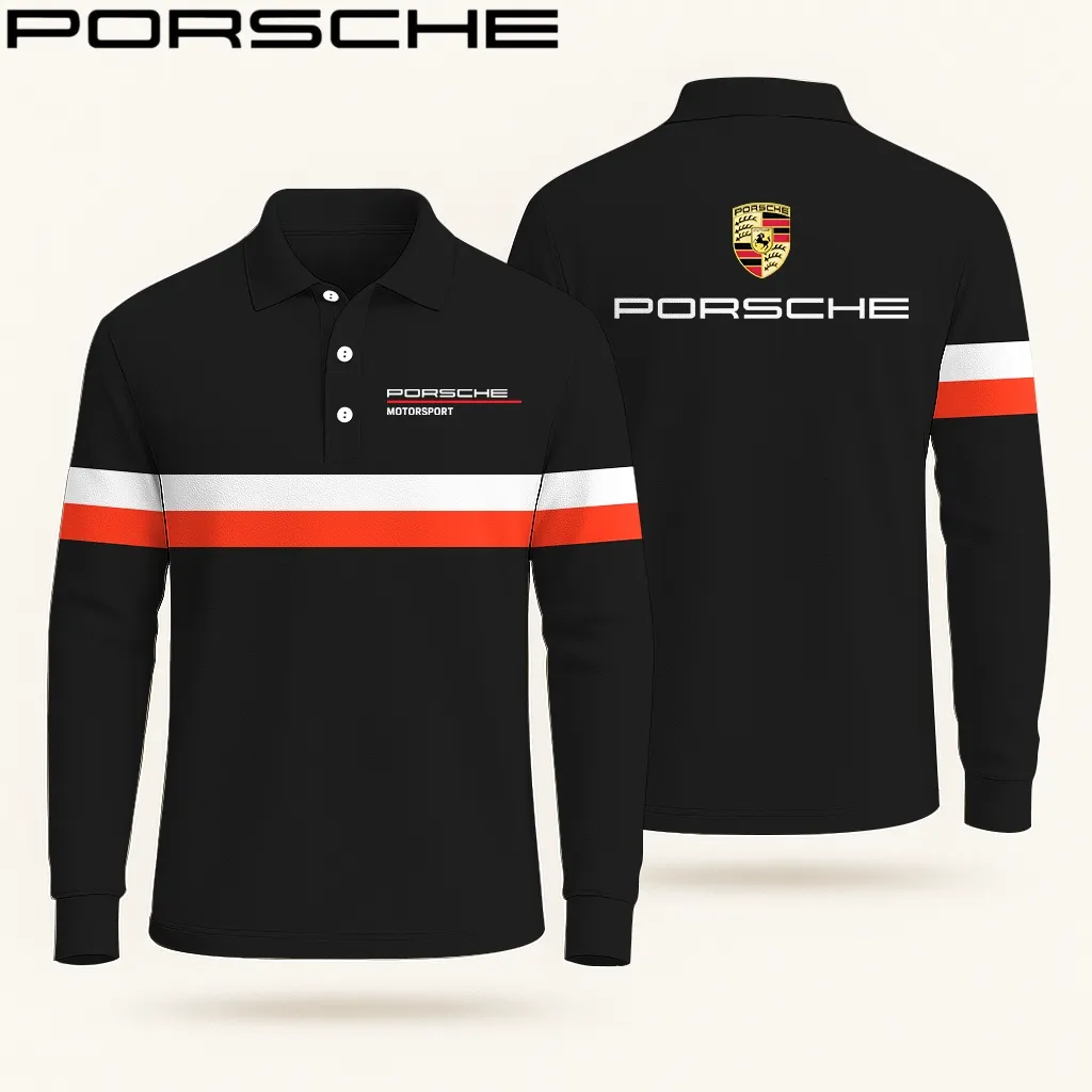 Buildercar -  Men's Long Sleeve Polo PORSCHE hm31102539