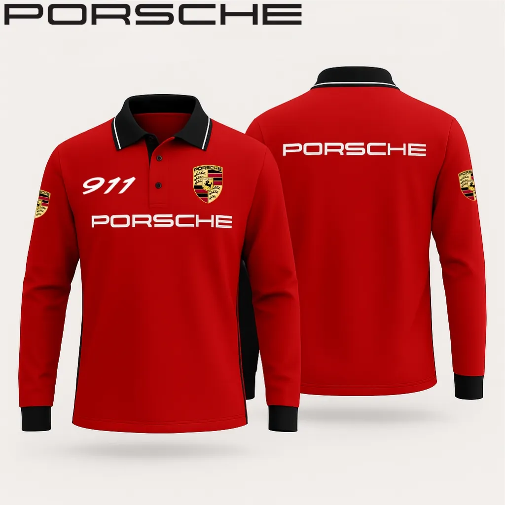 Buildercar -  Men's Long Sleeve Polo PORSCHE hm31102543