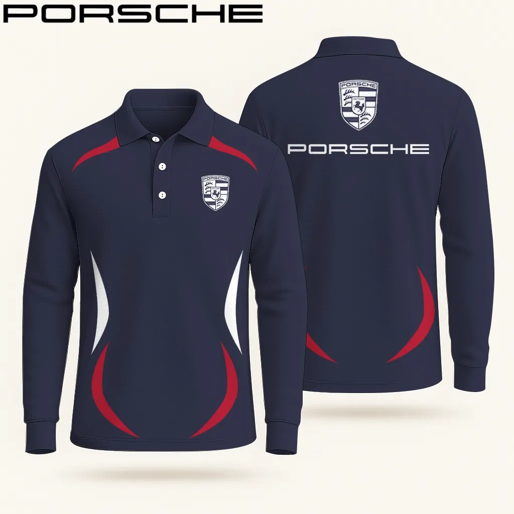 Buildercar -  Men's Long Sleeve Polo PORSCHE hm31102544