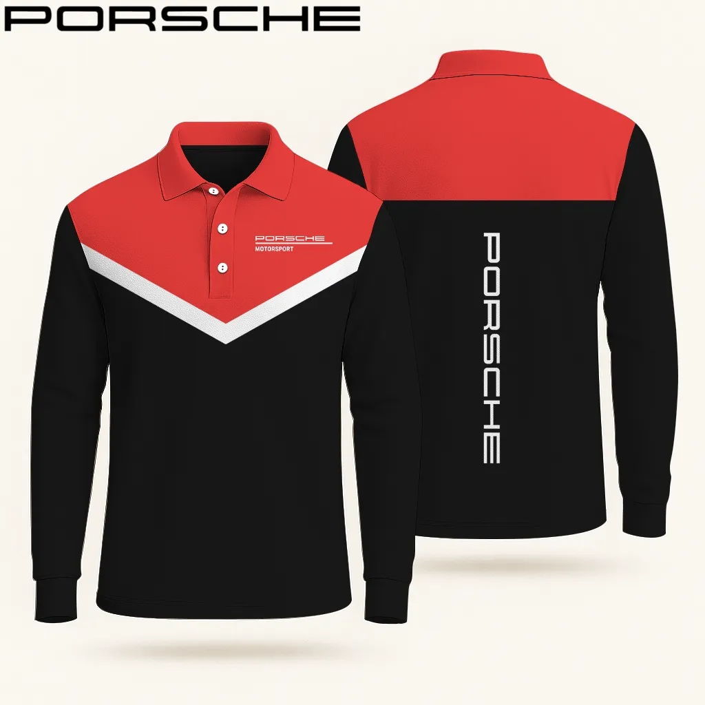 Buildercar -  Men's Long Sleeve Polo PORSCHE hm31102549