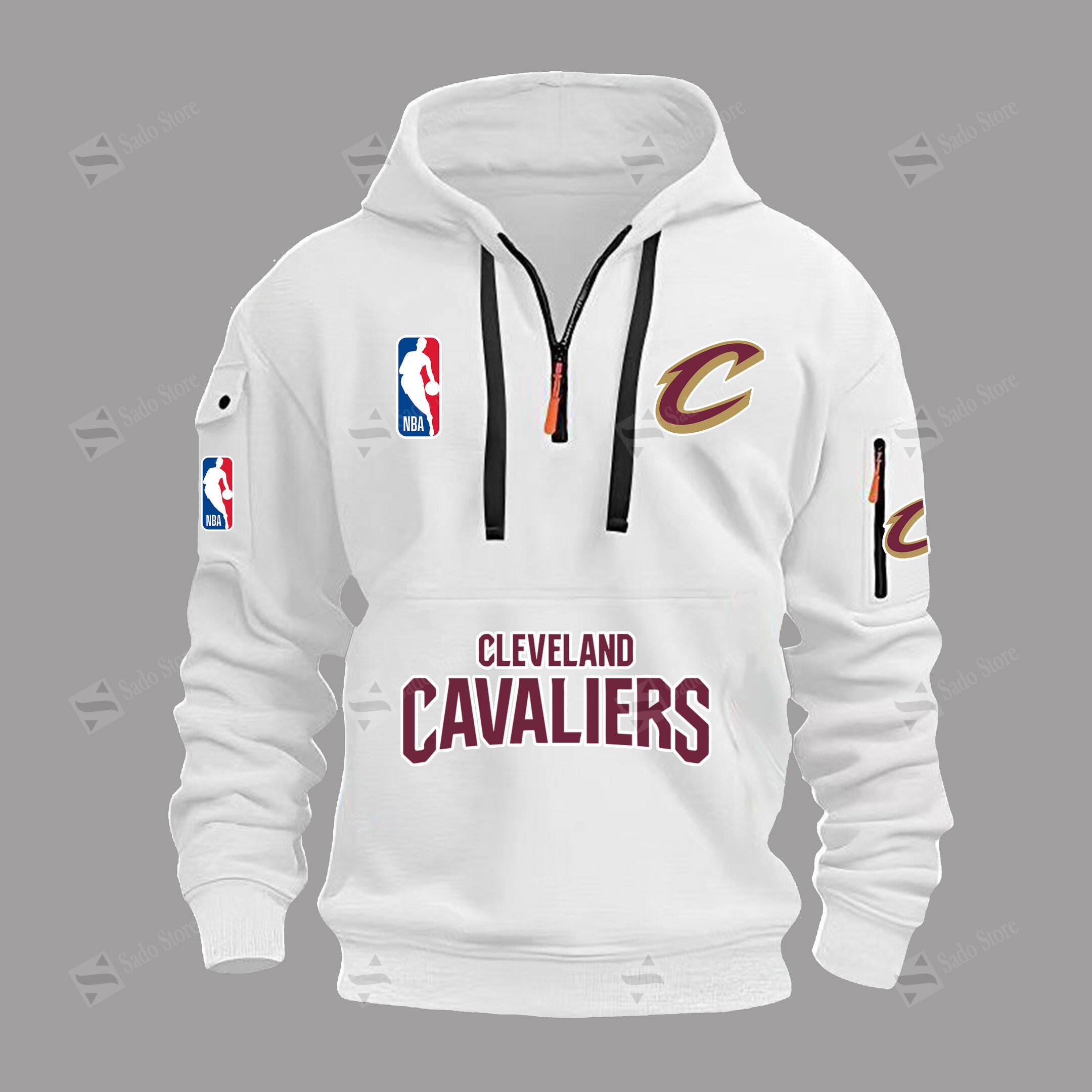 Buildercar - Minimal Zip Hoodie - Cleveland Cavaliers